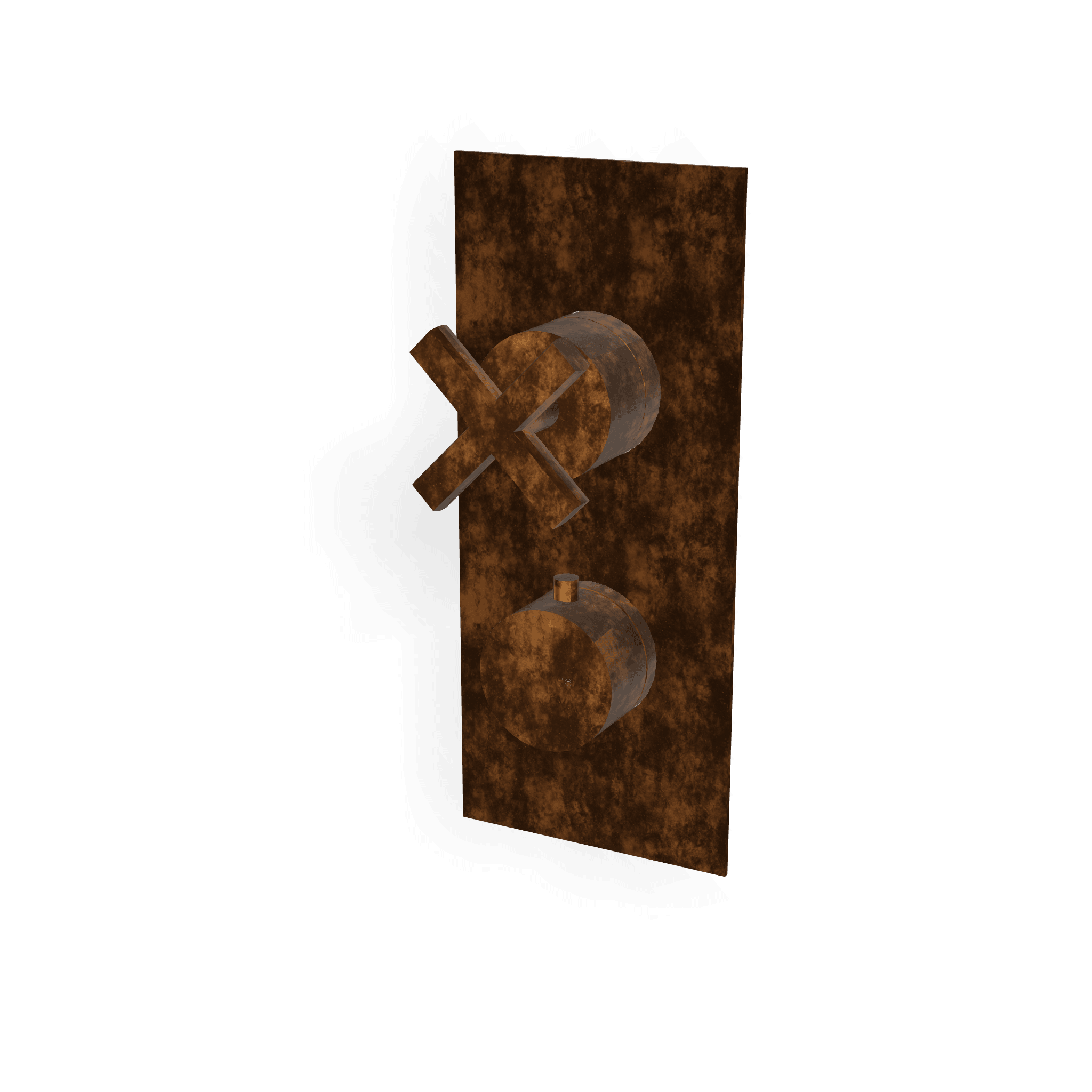 Внешняя часть термостатического смесителя на 2 потребителя