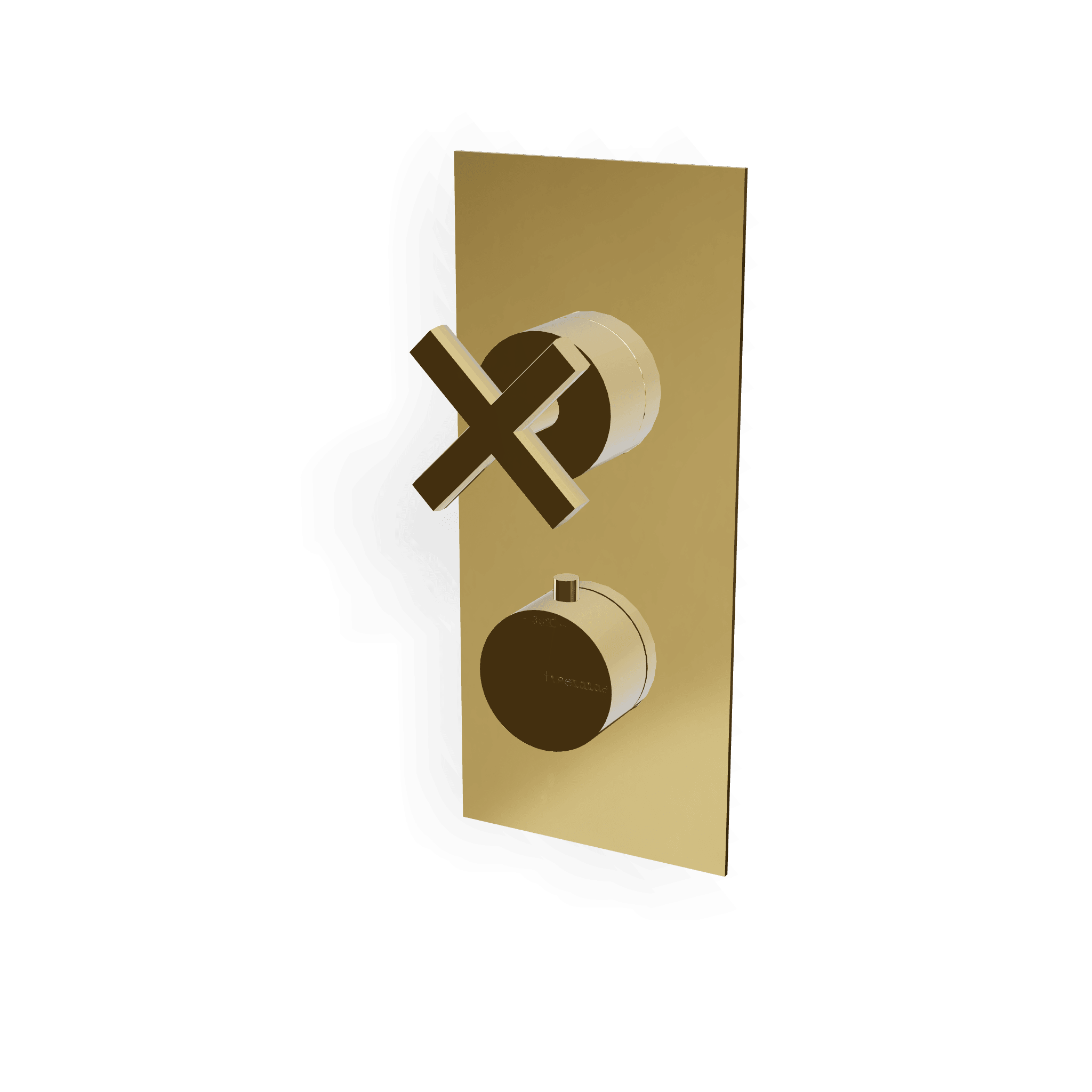 Внешняя часть термостатического смесителя на 2 потребителя