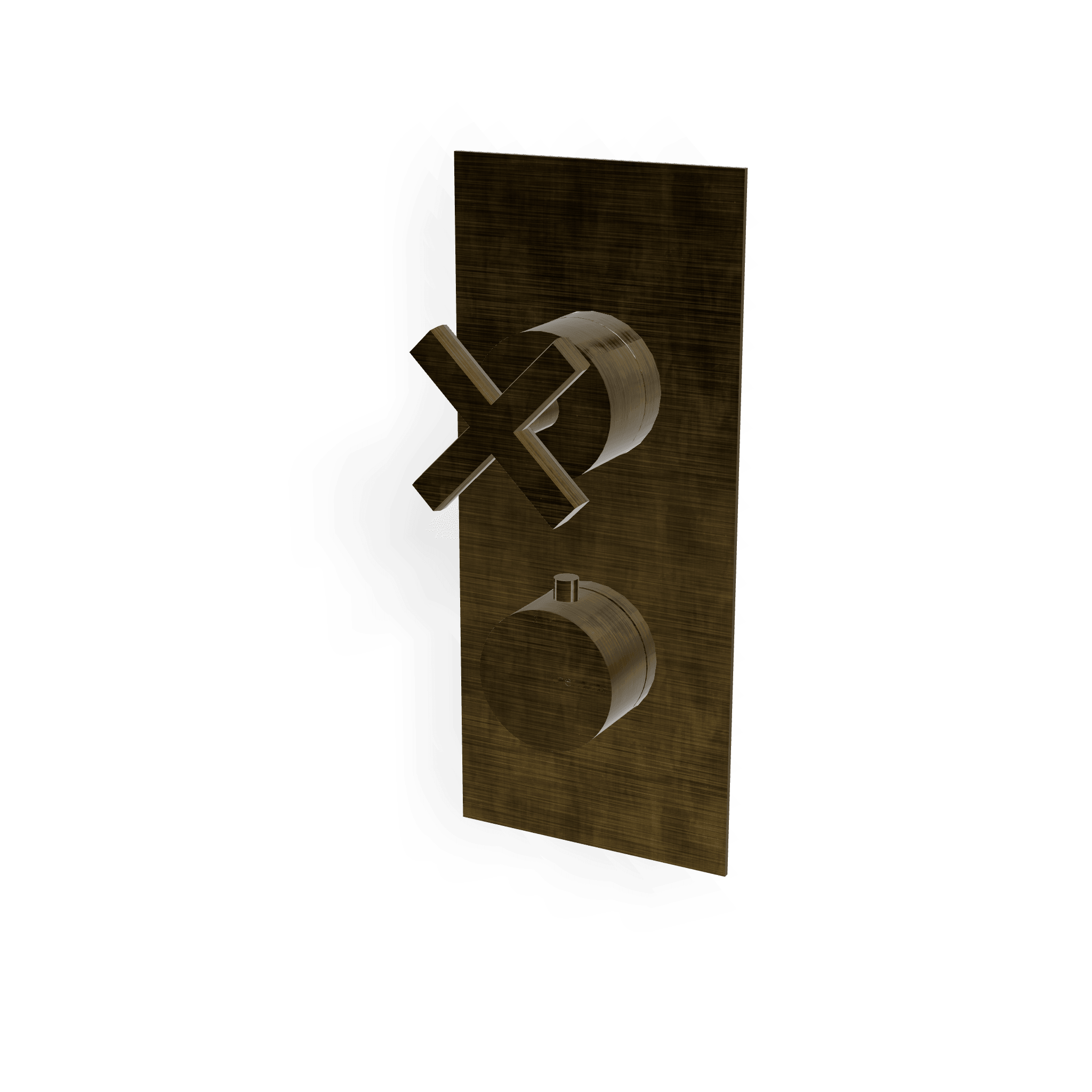 Внешняя часть термостатического смесителя на 2 потребителя