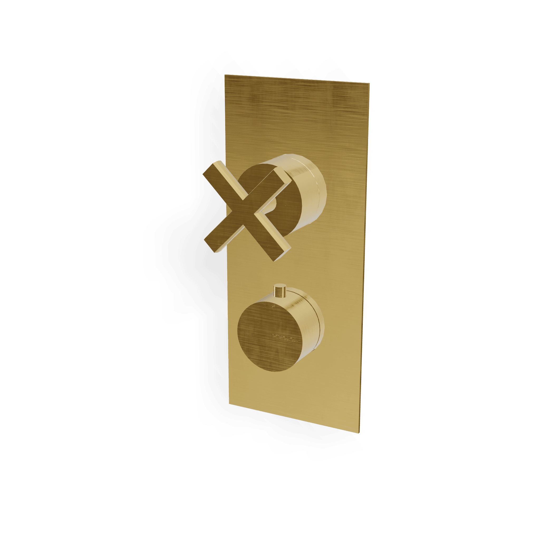 Внешняя часть термостатического смесителя на 2 потребителя