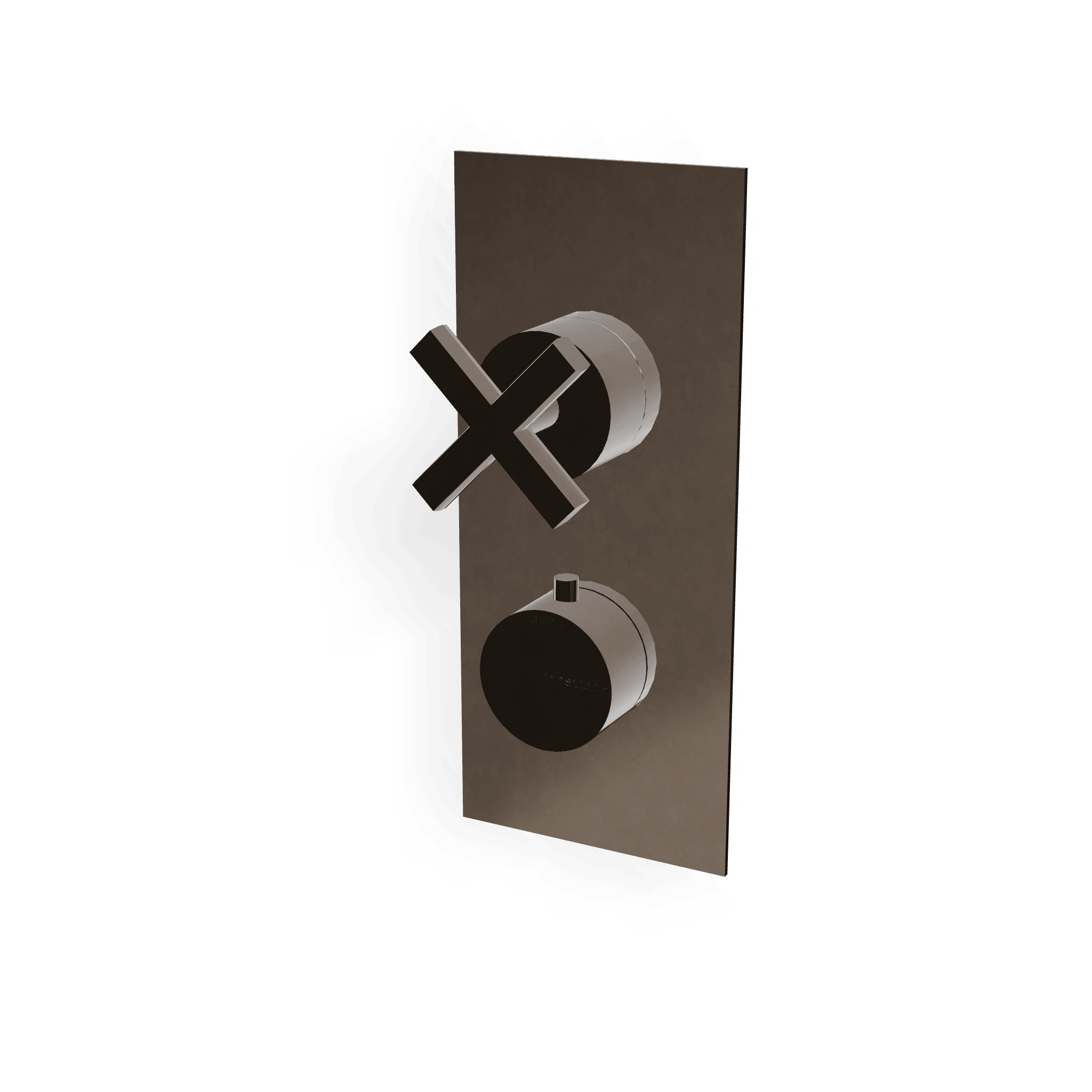 Внешняя часть термостатического смесителя на 2 потребителя