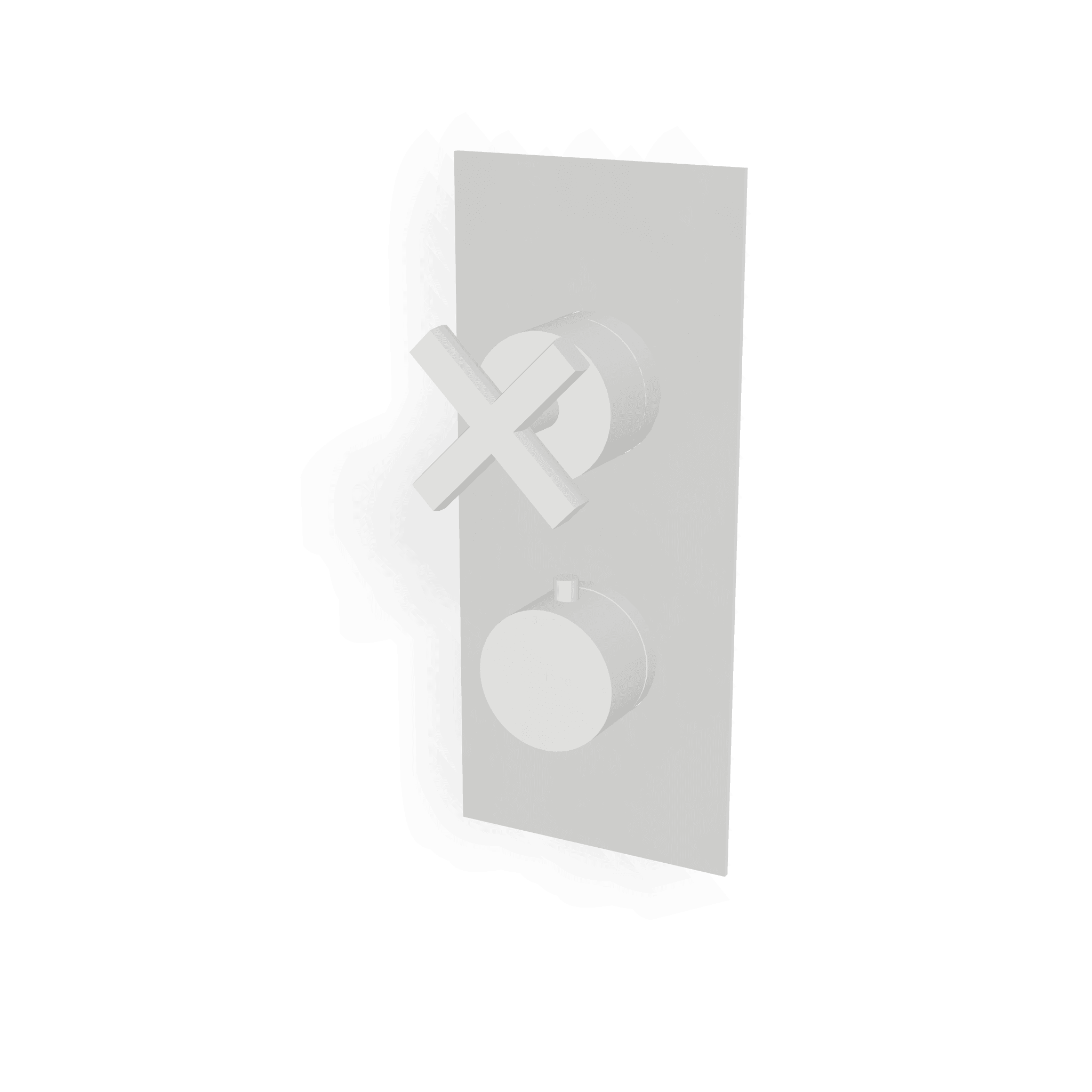 Внешняя часть термостатического смесителя на 2 потребителя