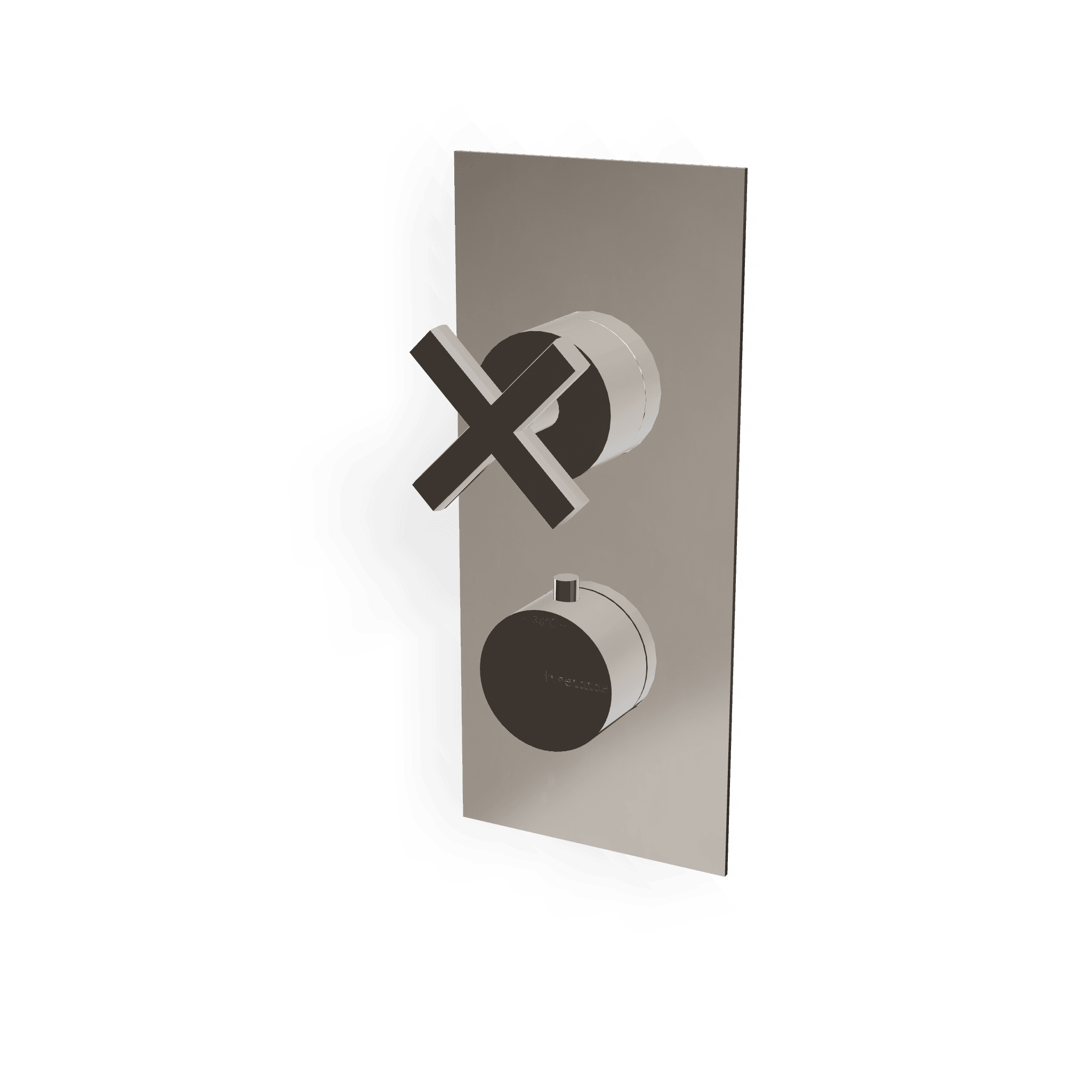 Внешняя часть термостатического смесителя на 2 потребителя