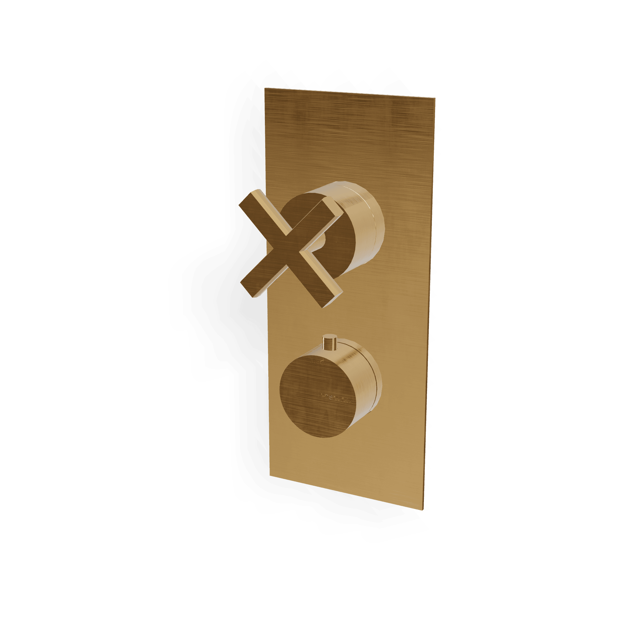 Внешняя часть термостатического смесителя на 2 потребителя