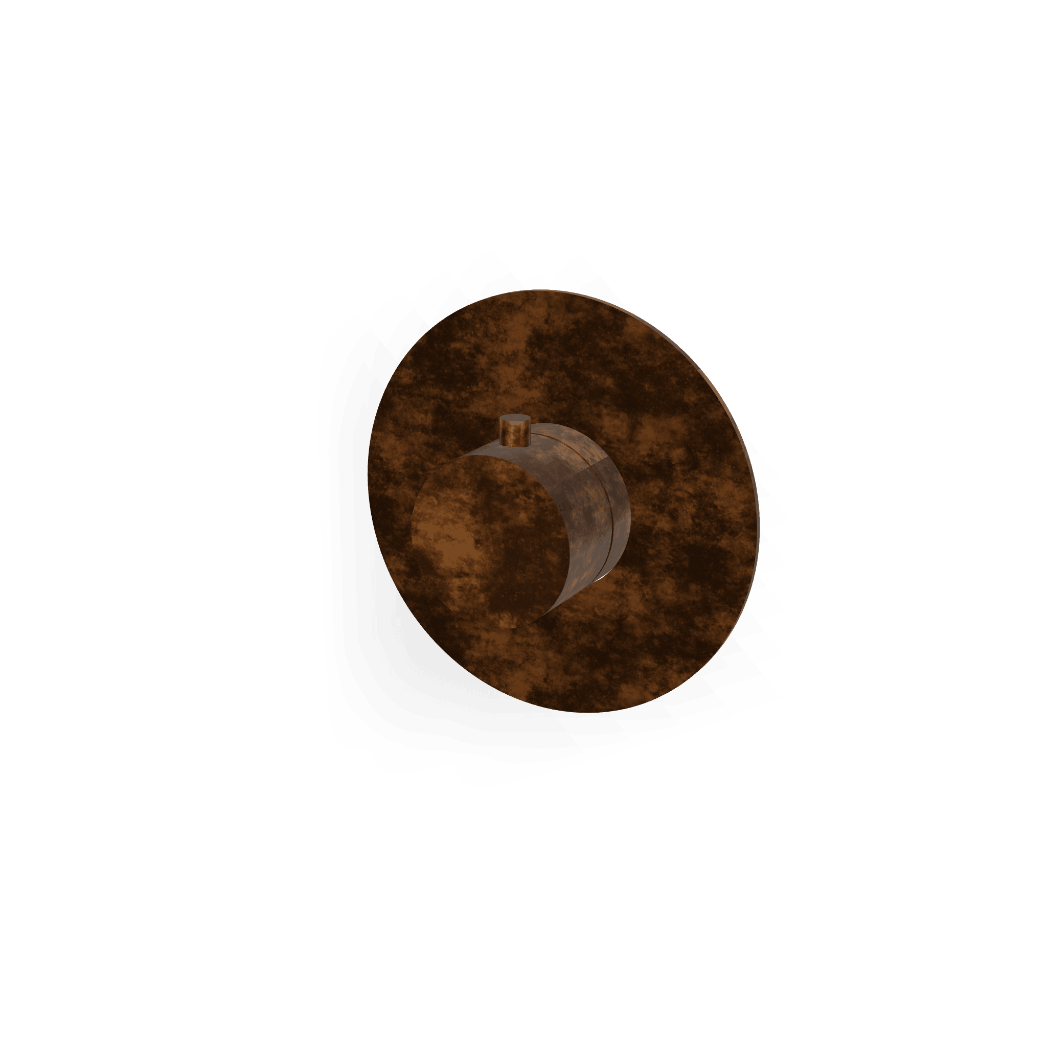 Внешняя часть термостатического смесителя для душа на 1 потребителя без перекрытия