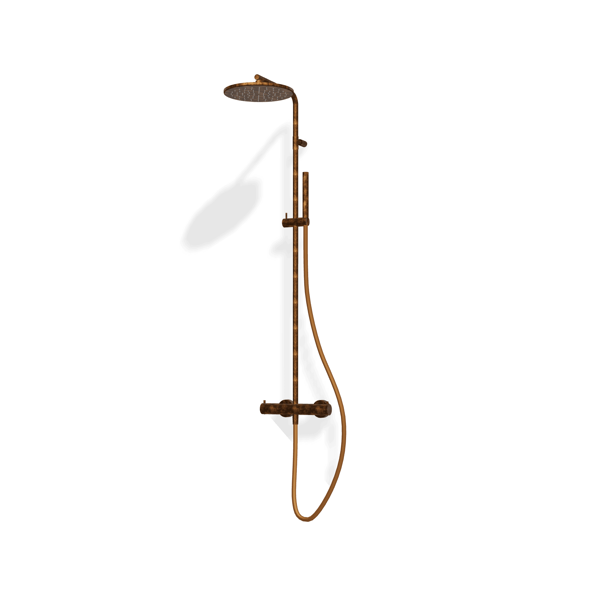 Душева колонна с термостатическим смесителем, ручным и верхним душем диаметром 250 мм