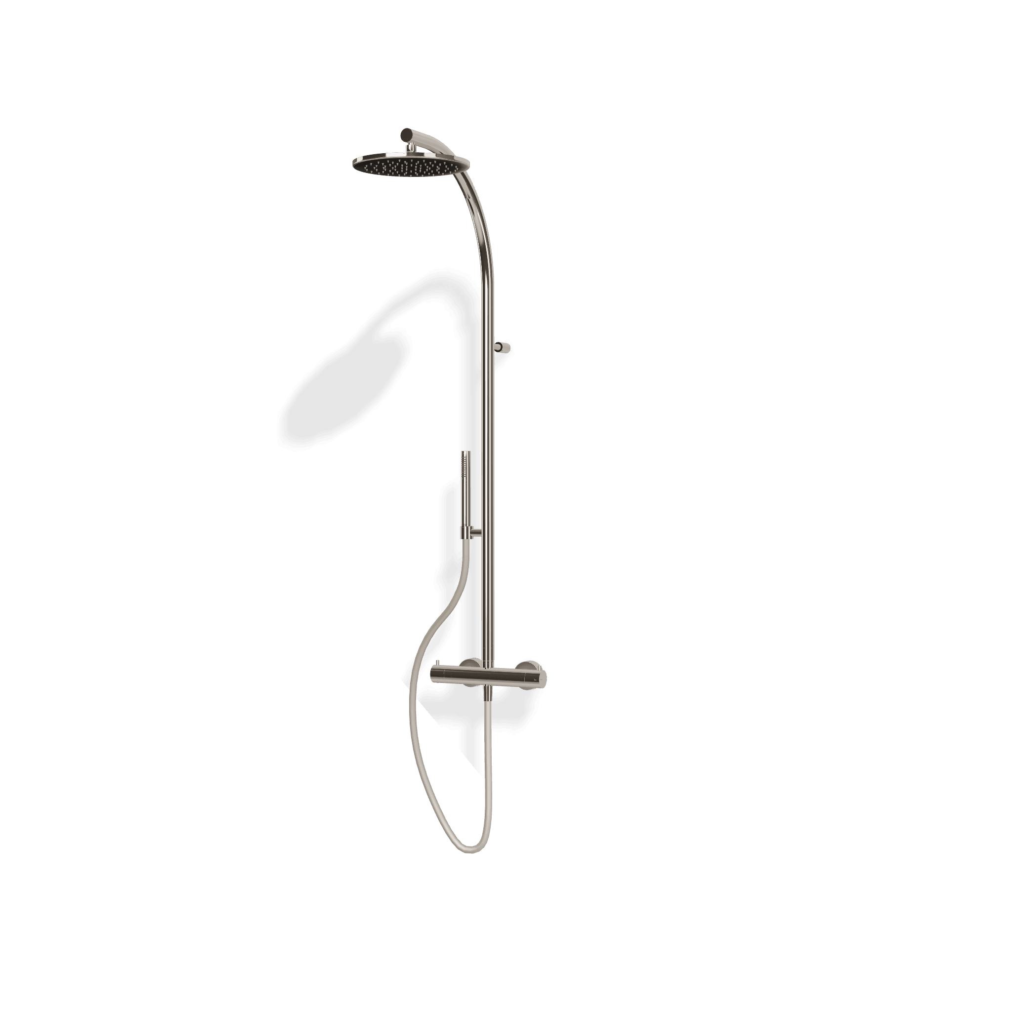 Душевая колонна с термостатическим смесителем, ручным и верхним душем диаметром 255 мм