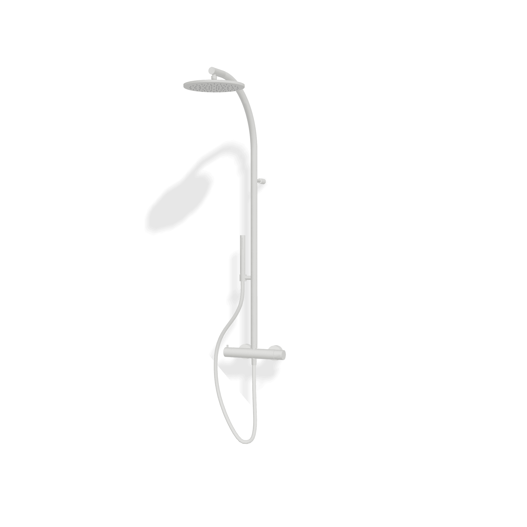 Душевая колонна со смесителем, ручным и верхним душем диаметром 255 мм