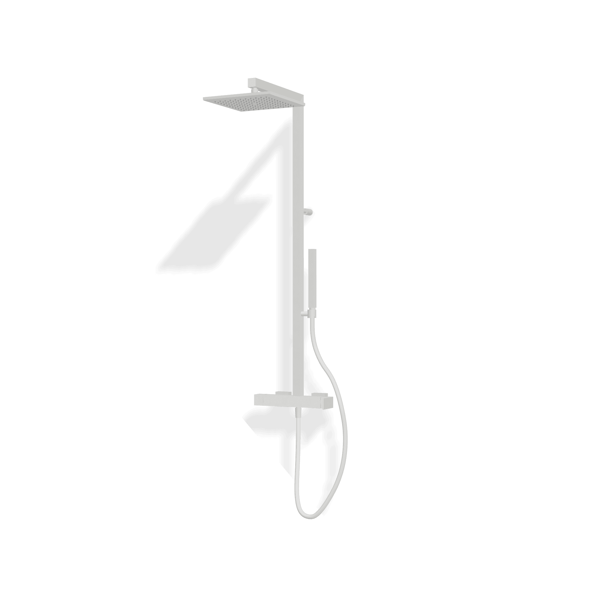 Душевая колонна со смесителм, ручным и верхним душем 250х250 мм