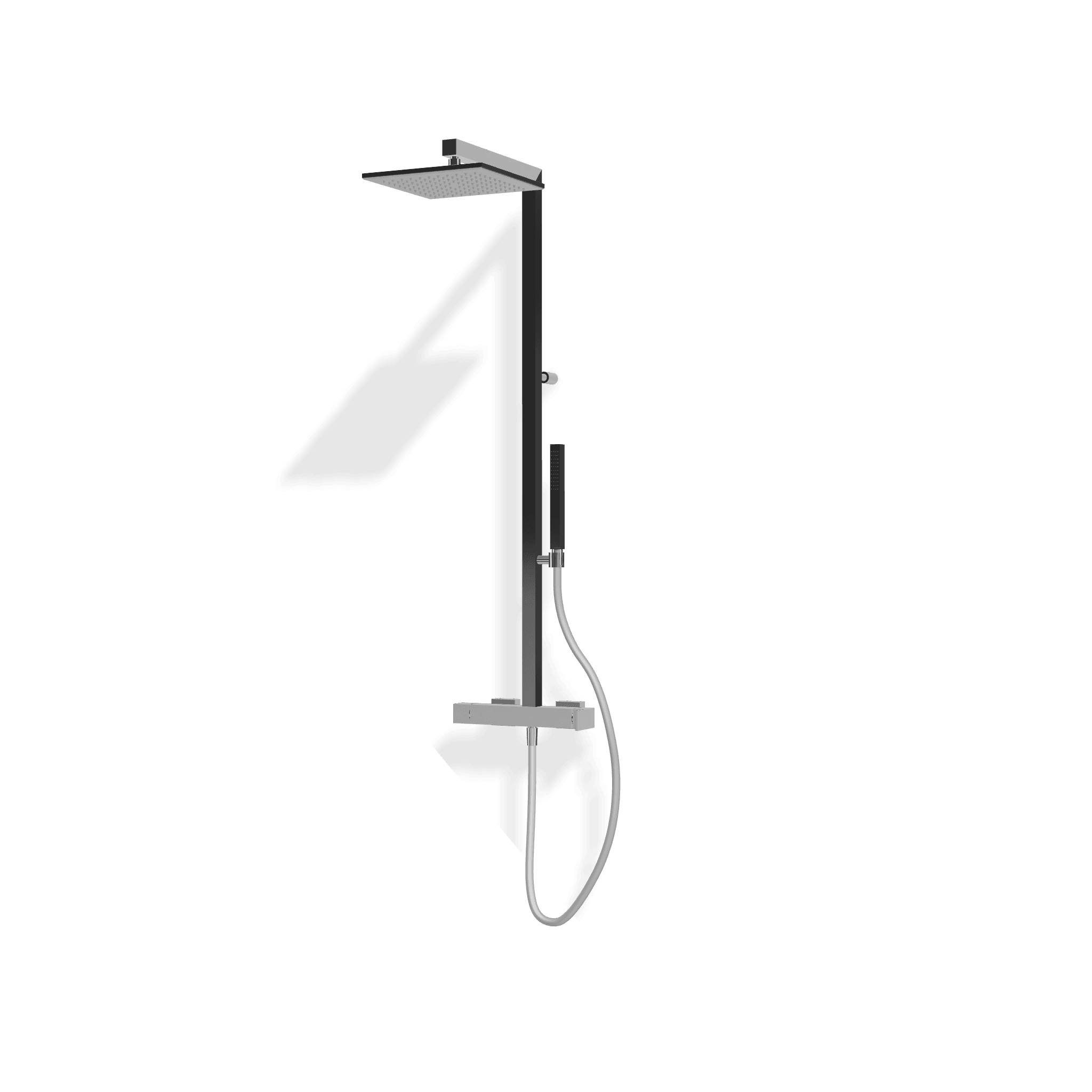 Душевая колонна со смесителм, ручным и верхним душем 250х250 мм