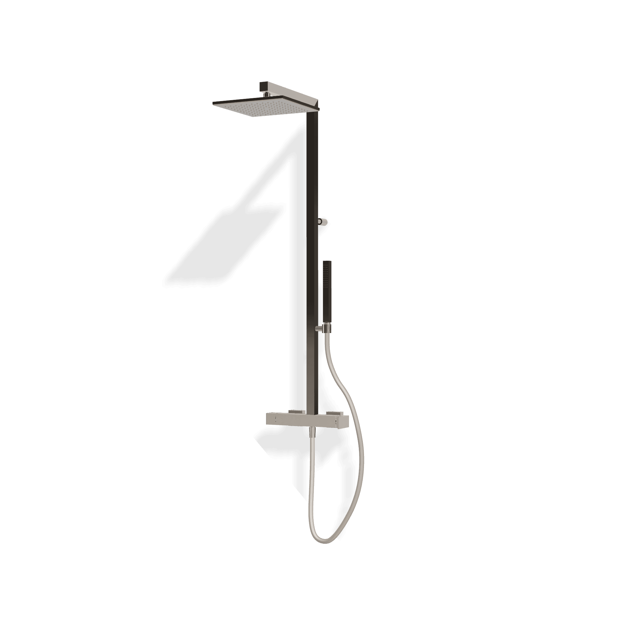 Душевая колонна со смесителм, ручным и верхним душем 250х250 мм