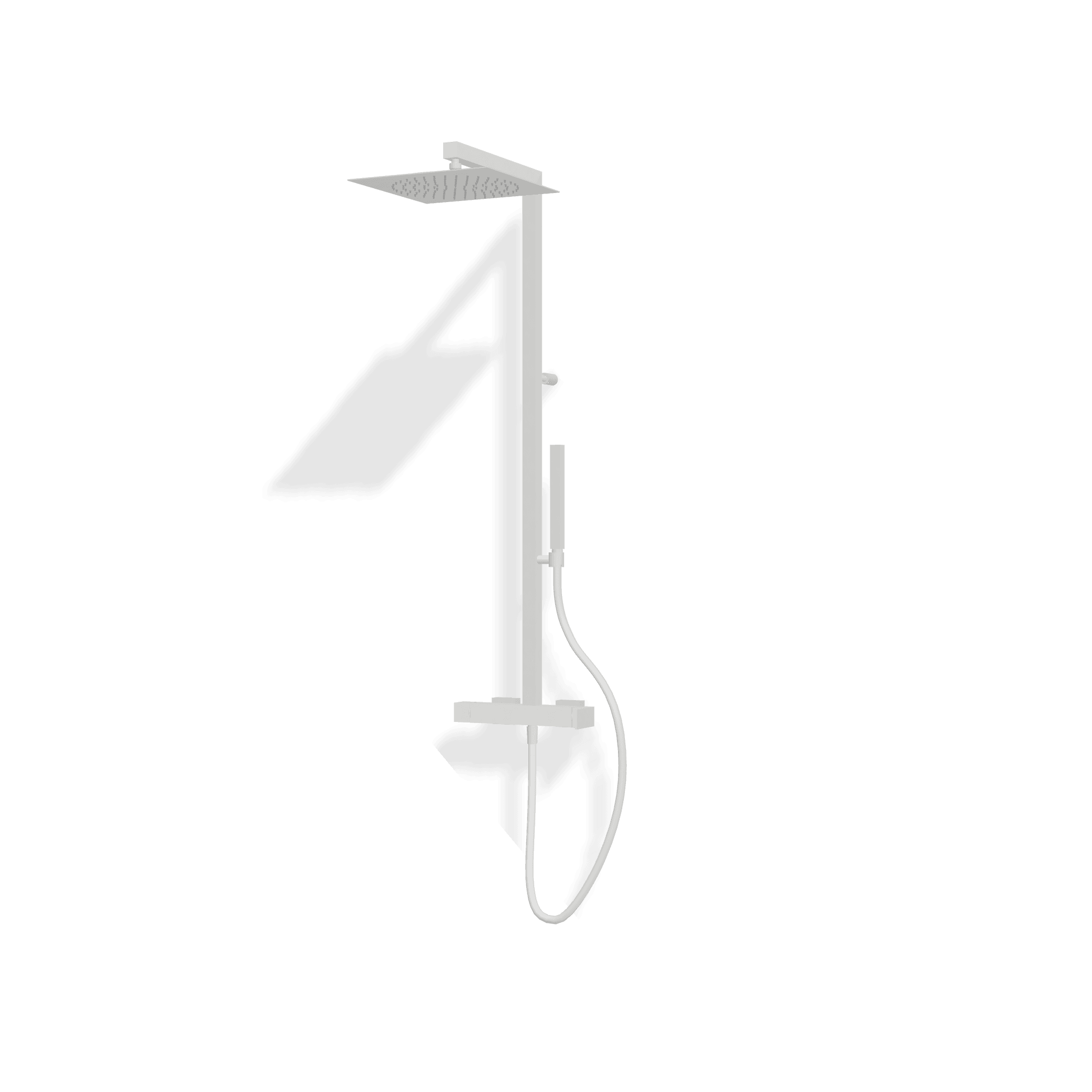 Душевая колонна со смесителм, ручным и верхним душем 300х300 мм