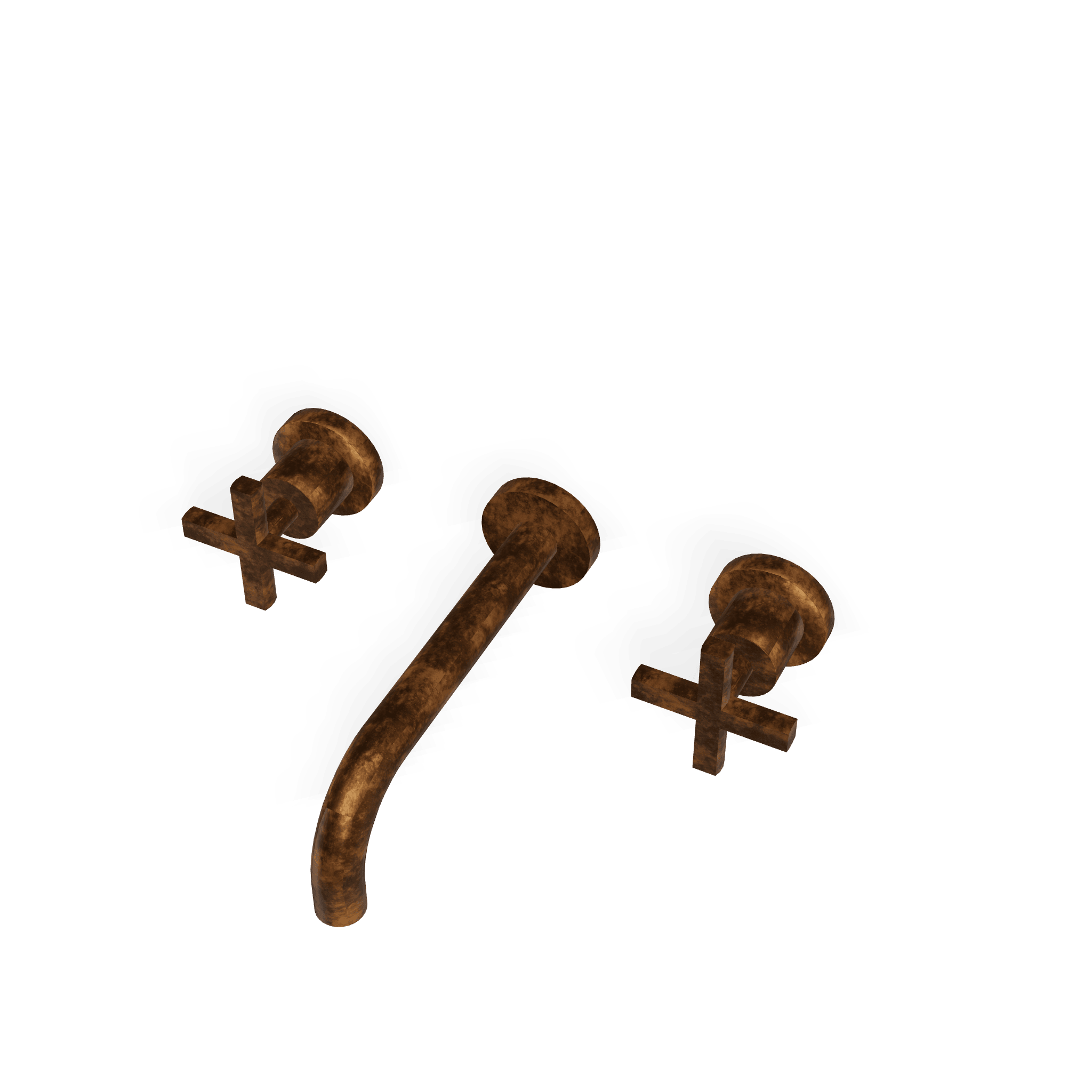 Внешняя часть смесителя для раковины из стены на 3 отверстия 173 мм Line