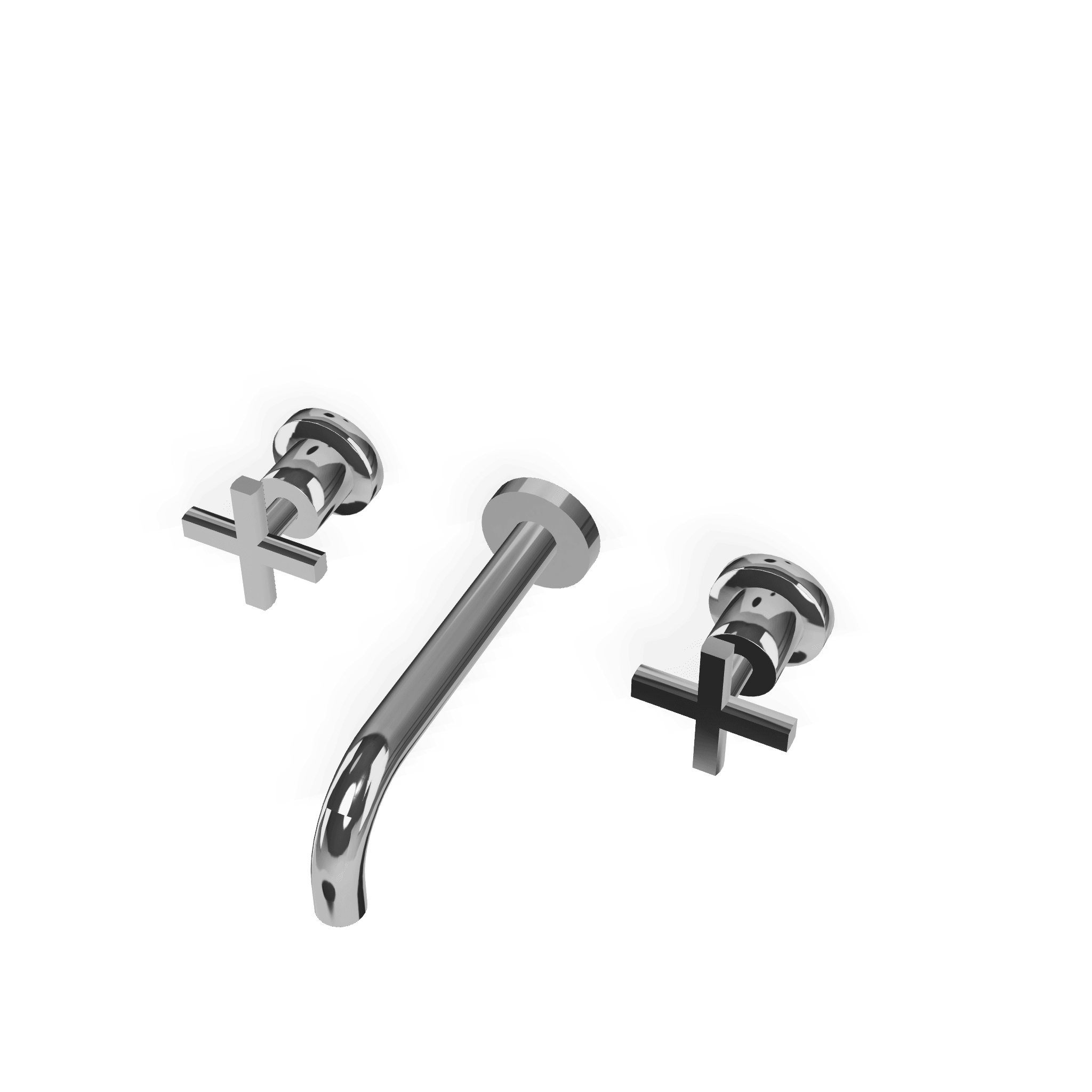 Внешняя часть смесителя для раковины из стены на 3 отверстия 173 мм Line