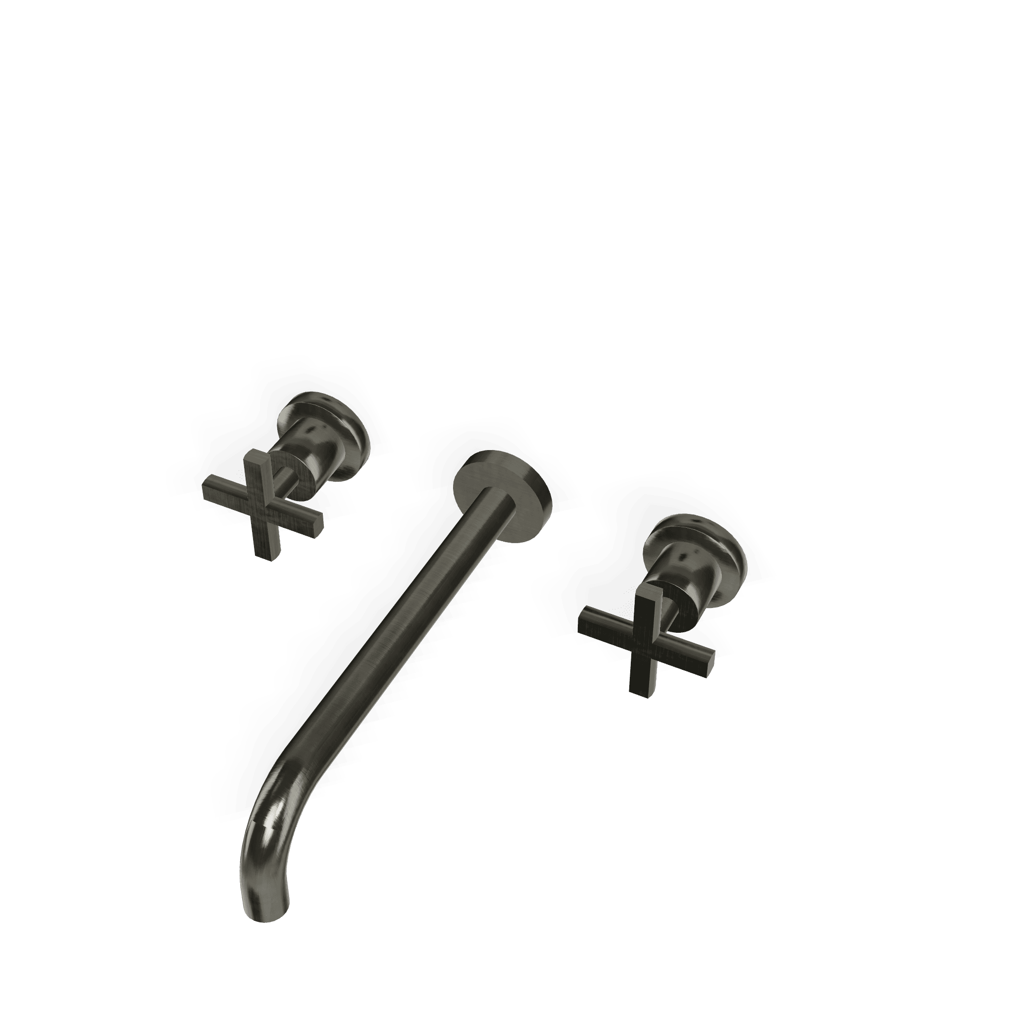 Внешняя часть смесителя для раковины из стены на 3 отверстия 233 мм Line