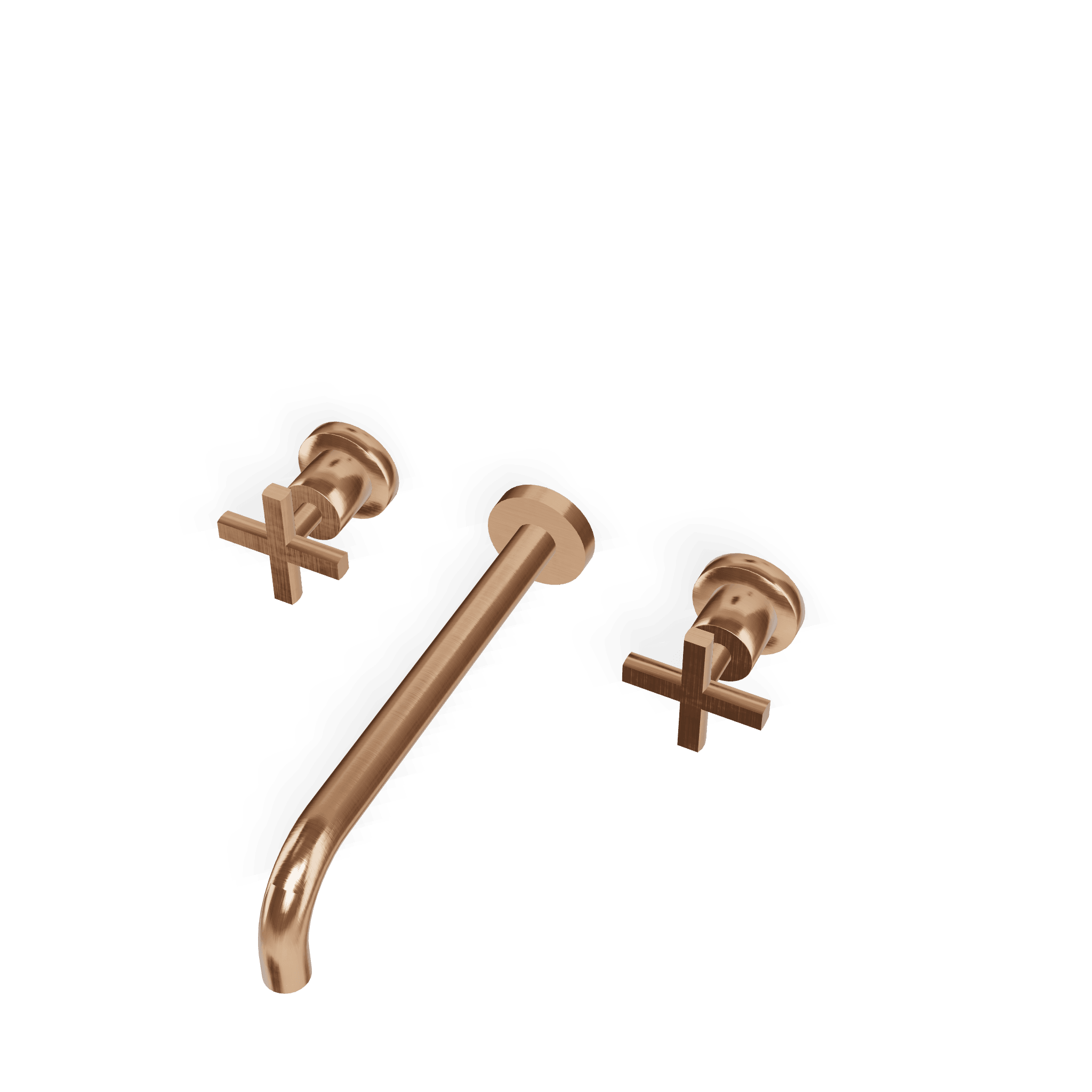 Внешняя часть смесителя для раковины из стены на 3 отверстия 233 мм Line