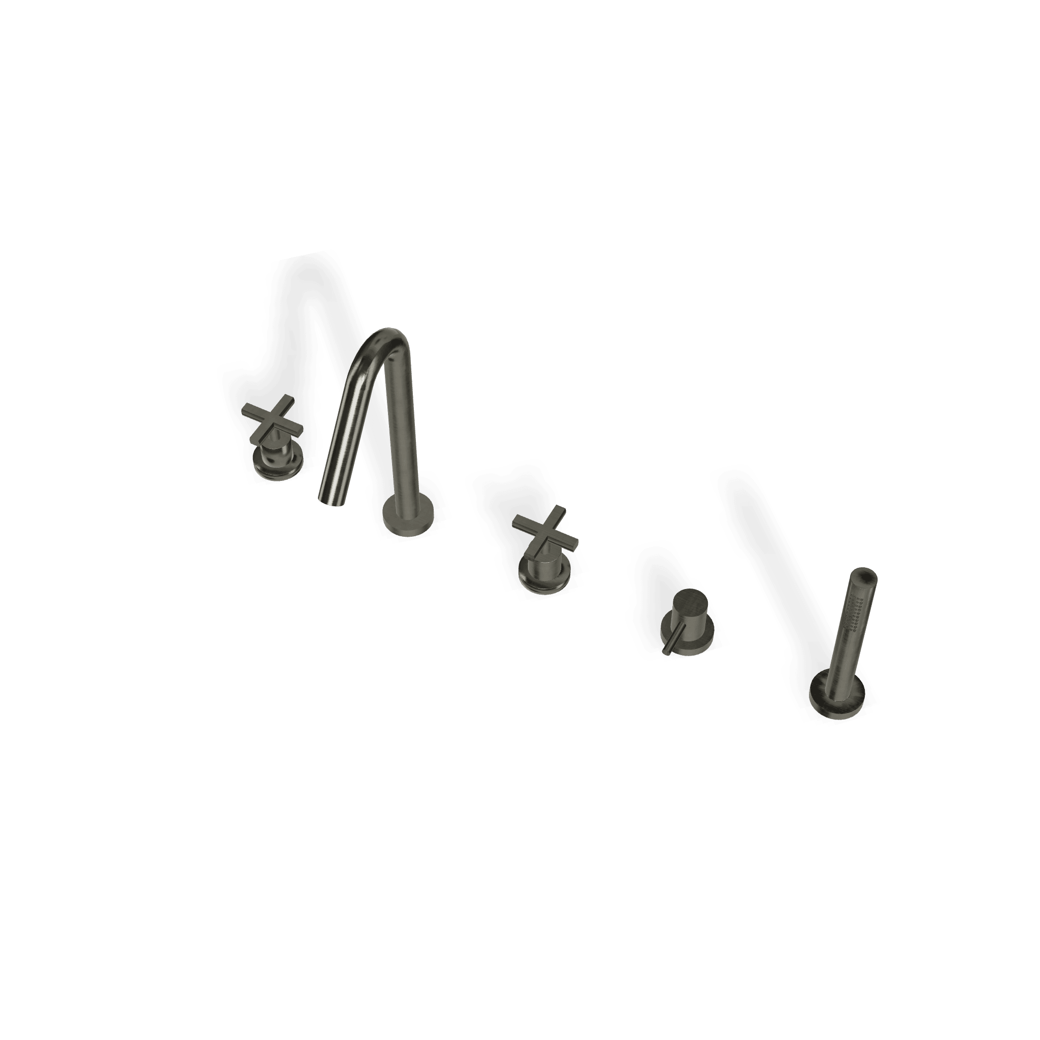 Смеситель на борт ванны на 5 отверстий Line