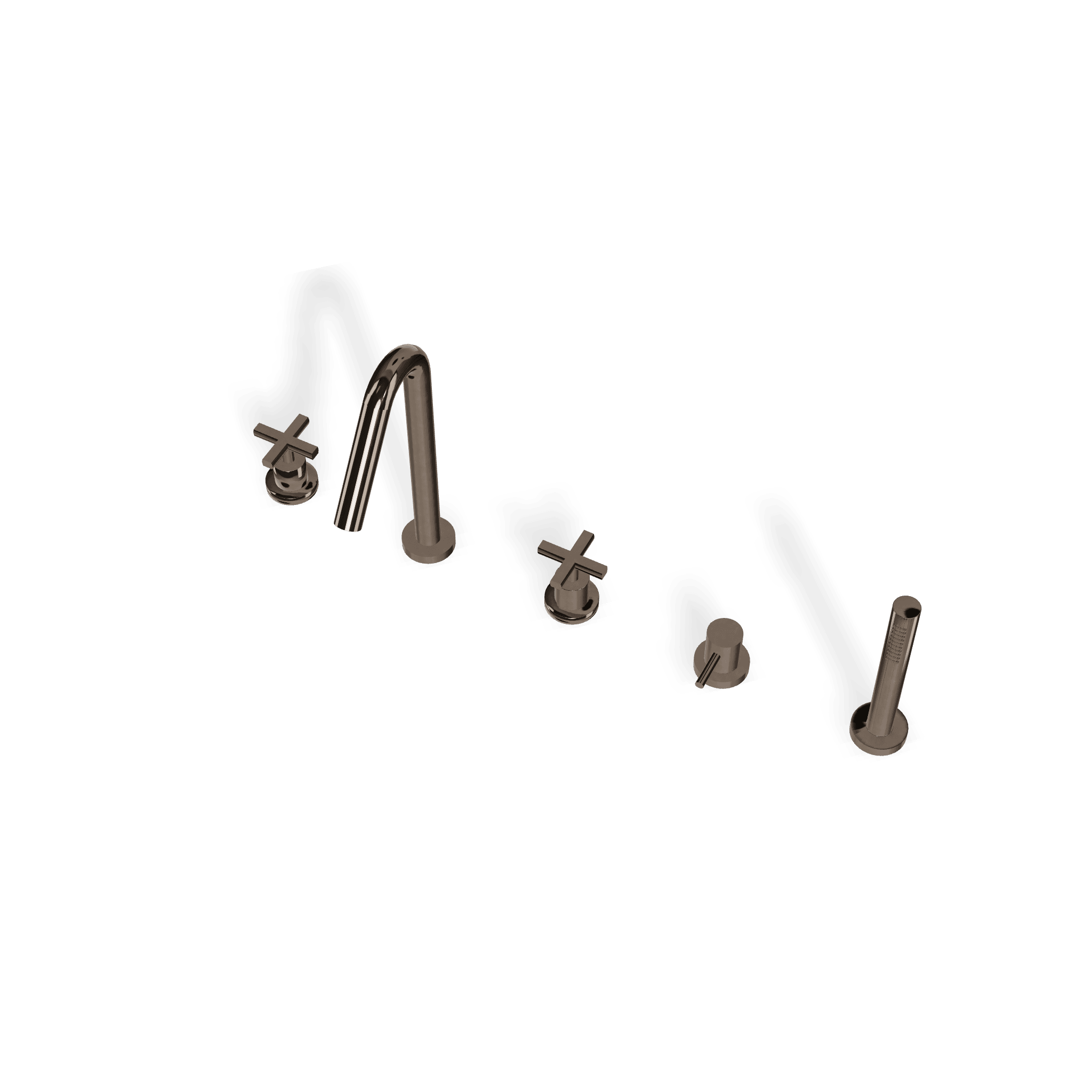 Смеситель на борт ванны на 5 отверстий Line