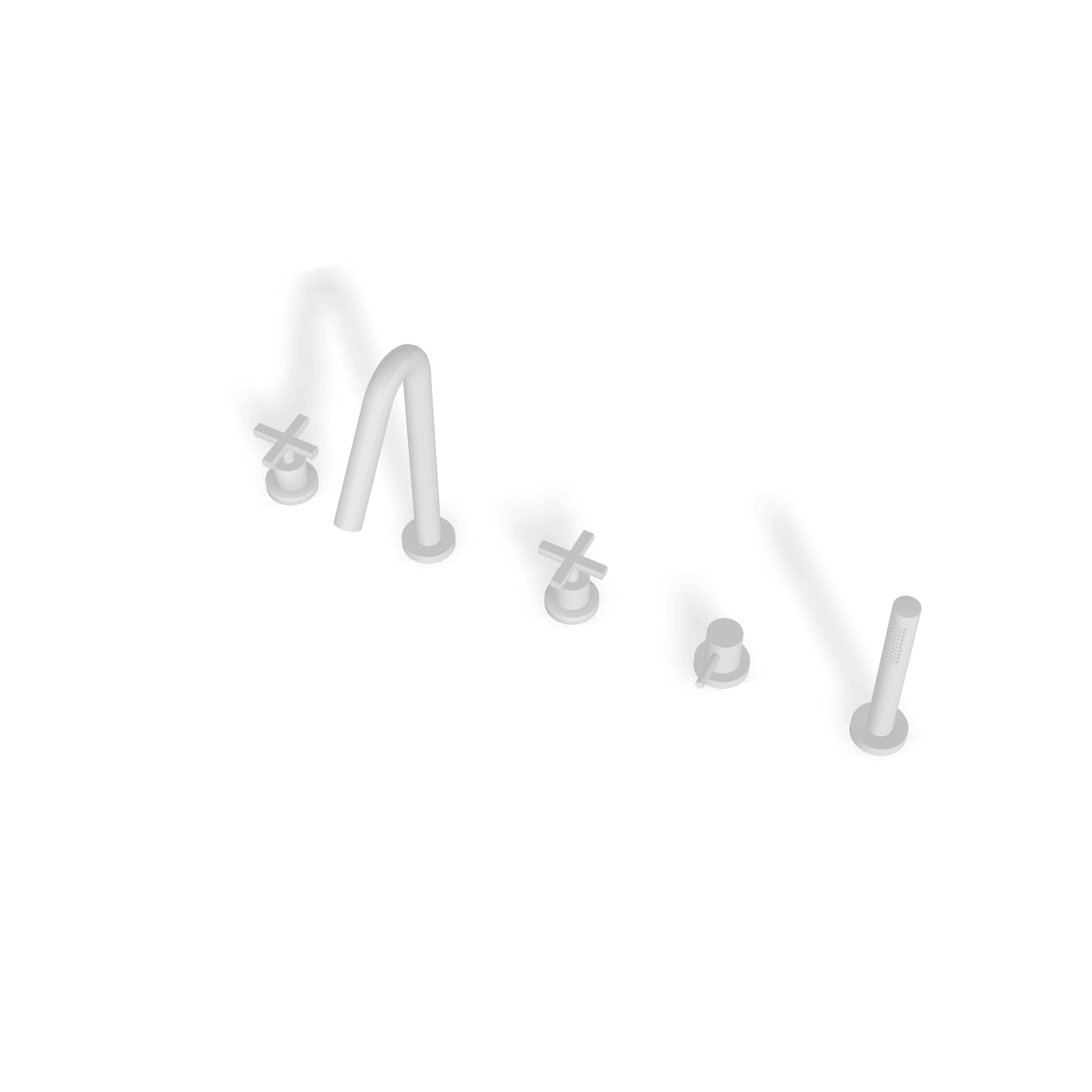 Смеситель на борт ванны на 5 отверстий Line