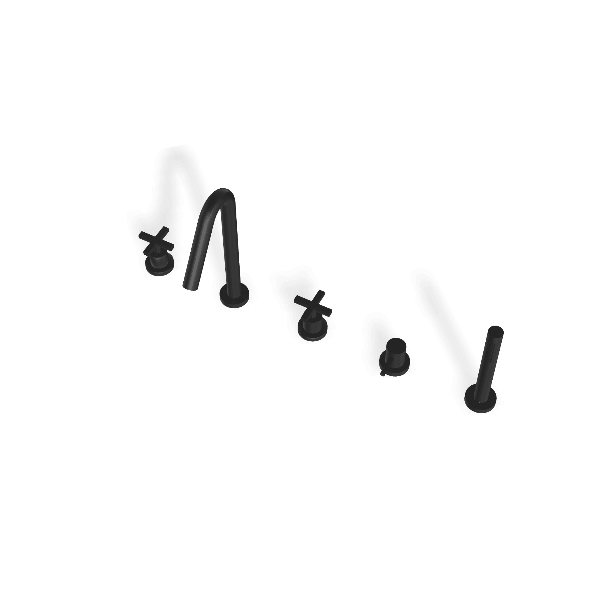 Смеситель на борт ванны на 5 отверстий Line