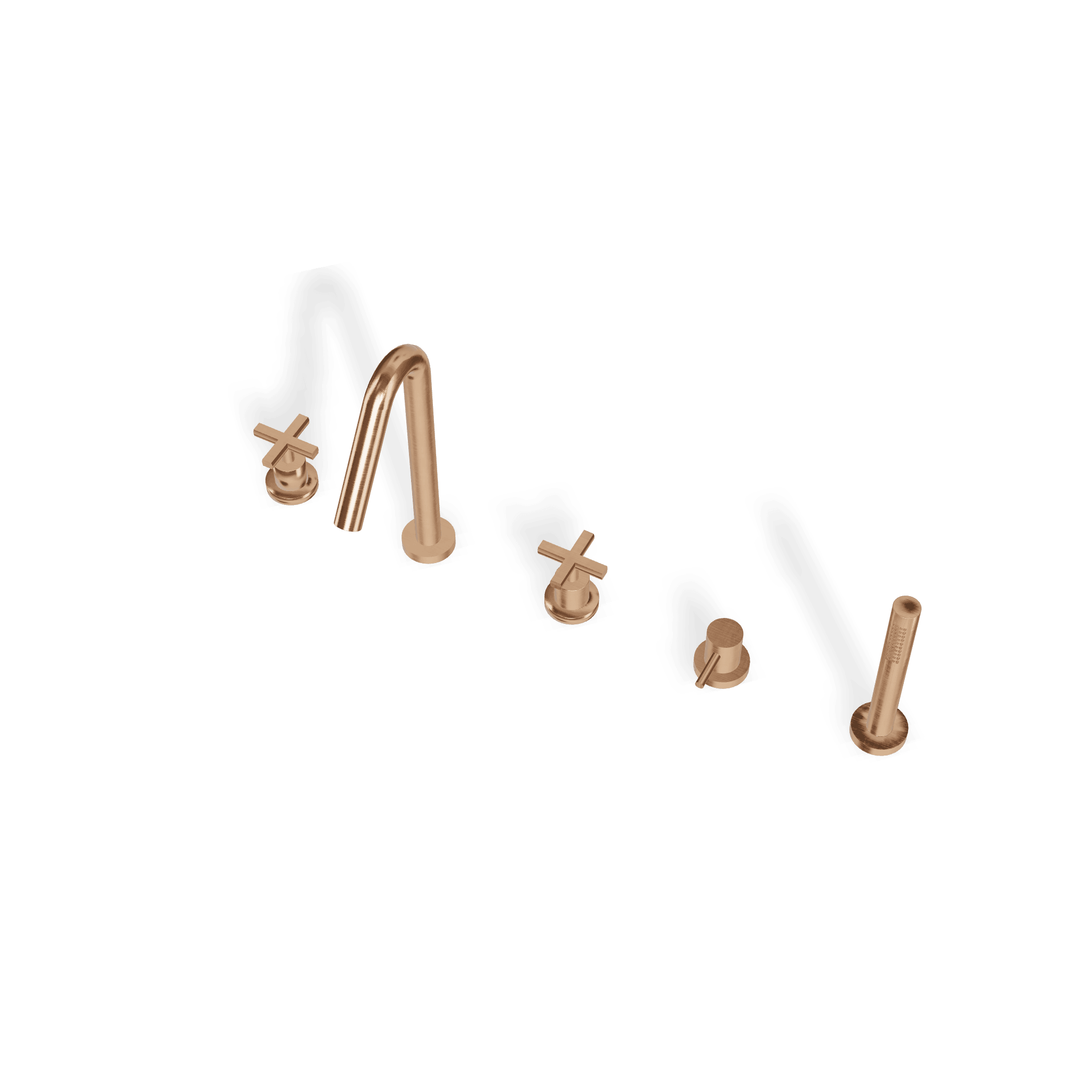 Смеситель на борт ванны на 5 отверстий Line