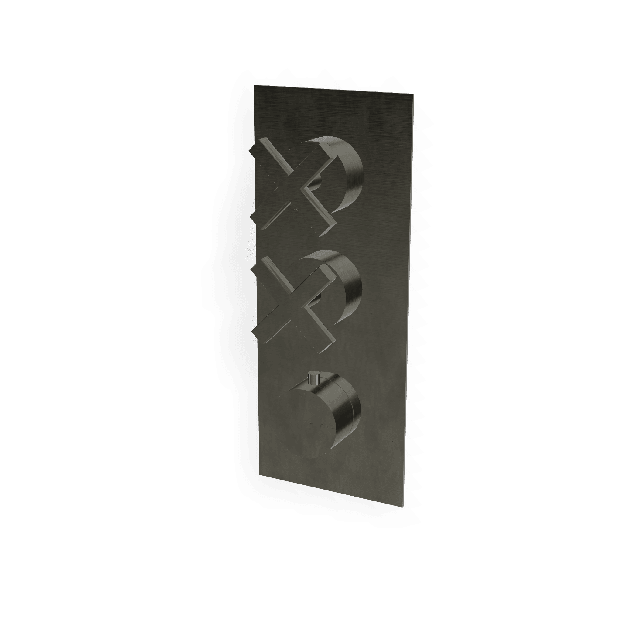 Внешняя часть термостатического смесителя для душа на 2 потребителя Line