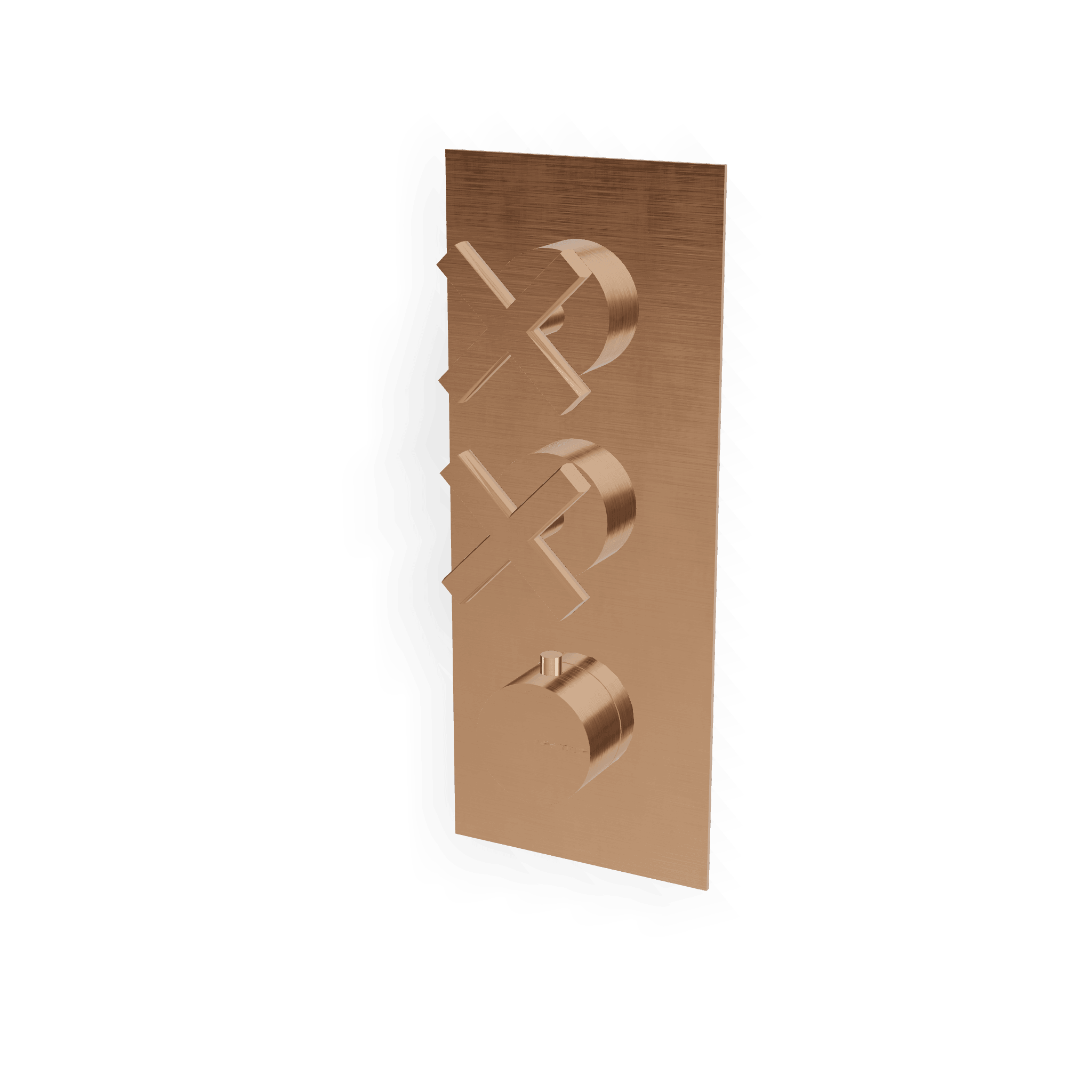 Внешняя часть термостатического смесителя для душа на 2 потребителя Line