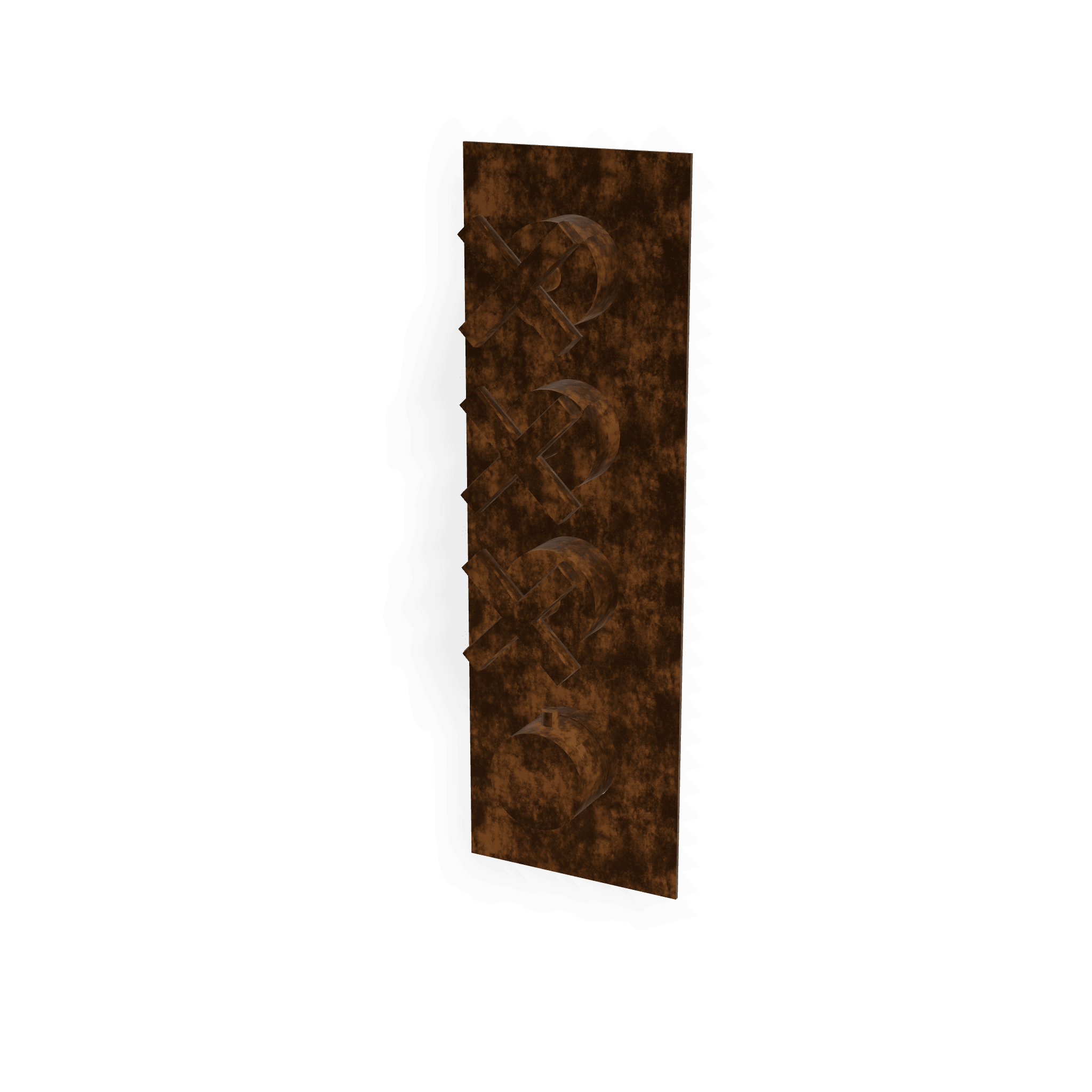 Внешняя часть термостатического смесителя для душа на 3 потребителя Line