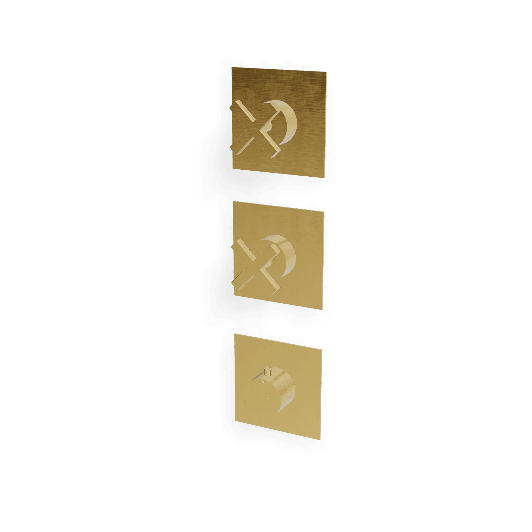 Внешняя часть термостатического смесителя для душа на 2 потребителя Line