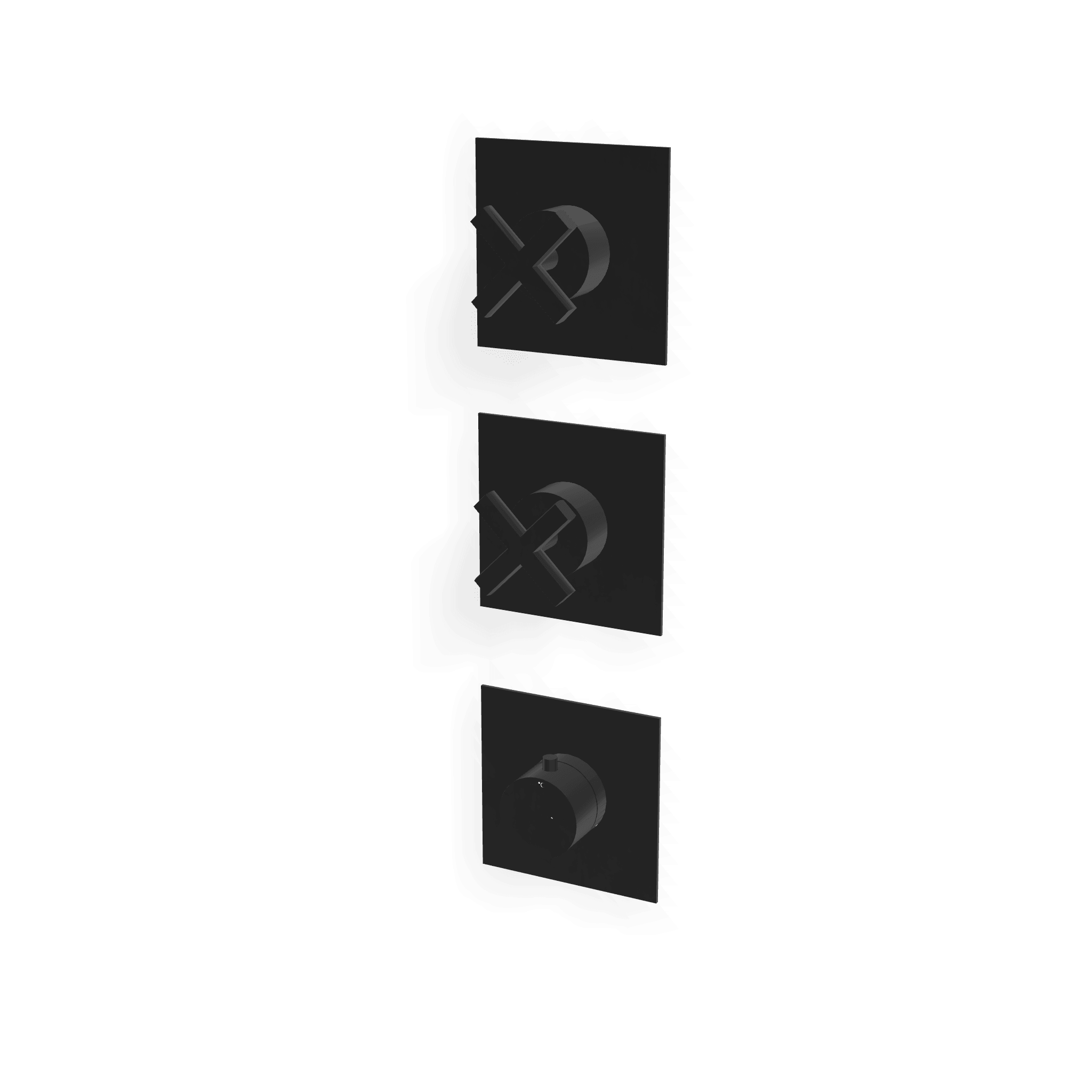 Внешняя часть термостатического смесителя для душа на 2 потребителя Line