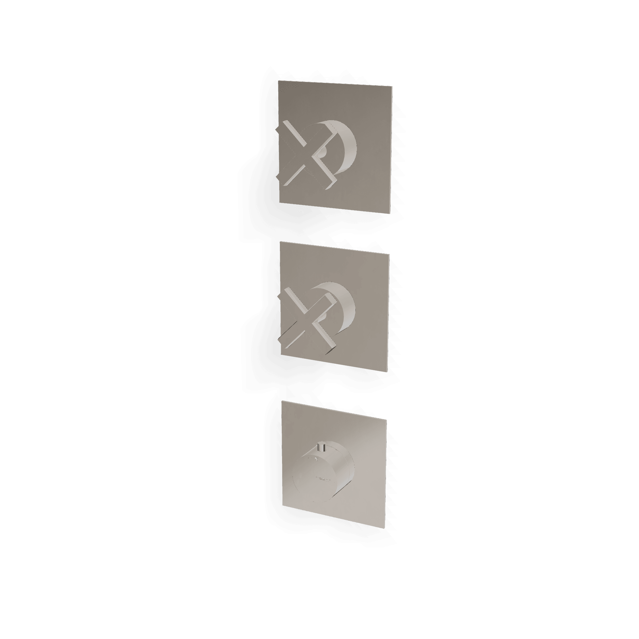 Внешняя часть термостатического смесителя для душа на 2 потребителя Line