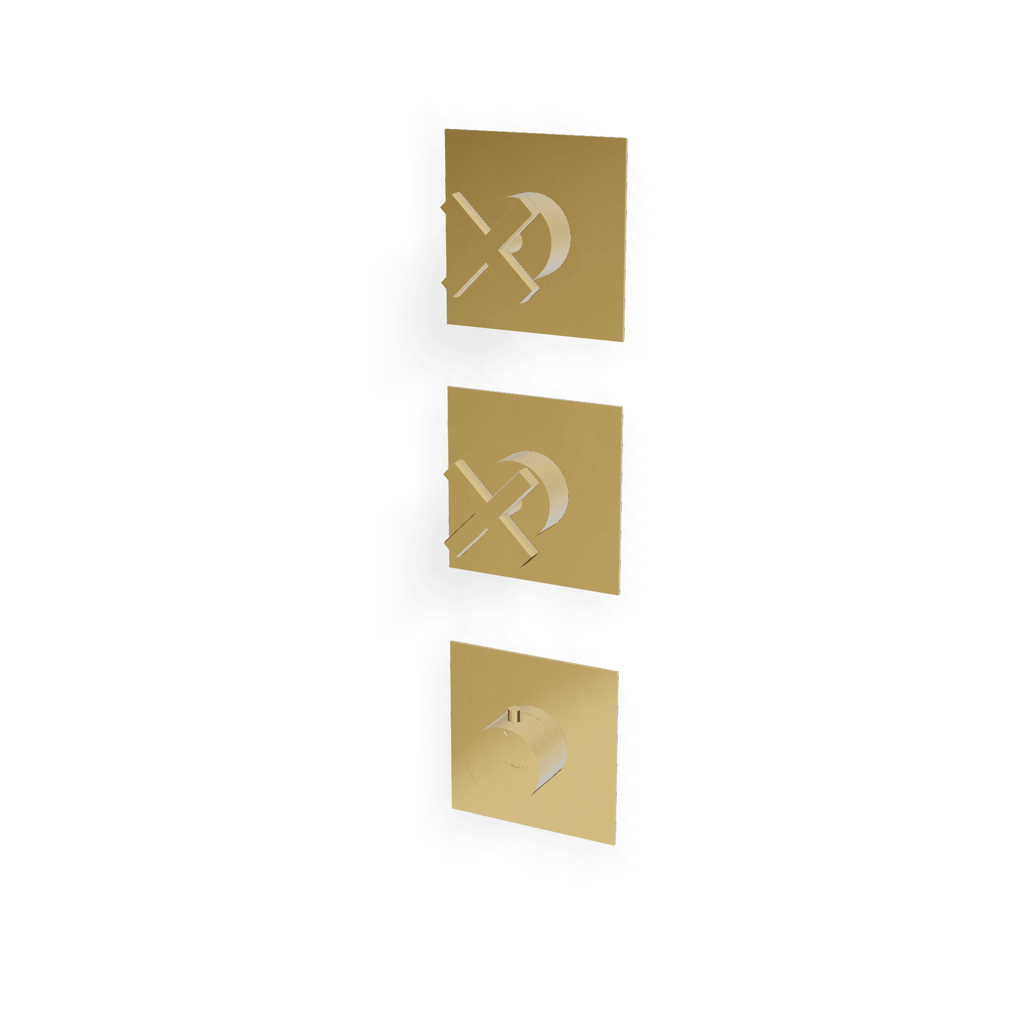 Внешняя часть термостатического смесителя для душа на 2 потребителя Line