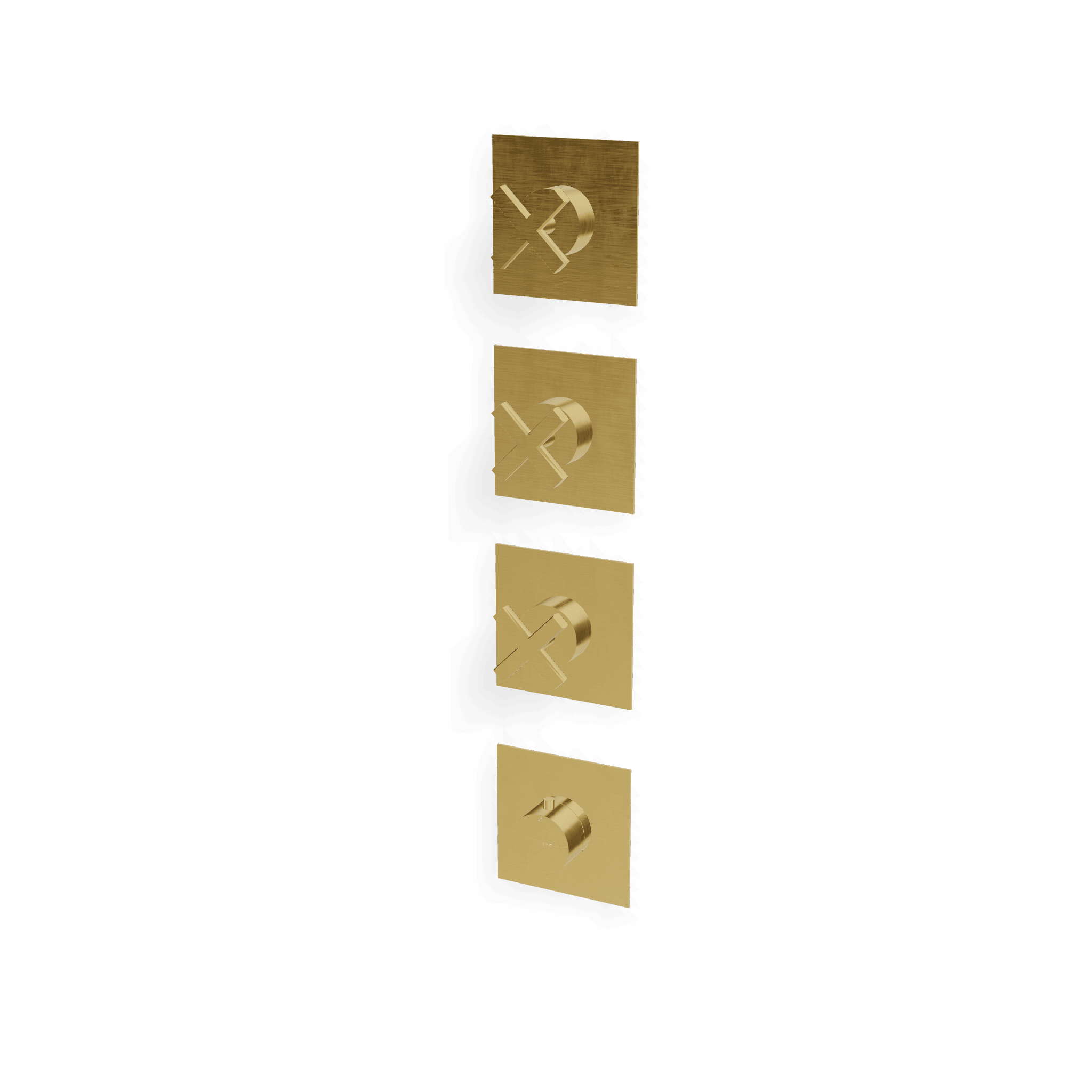 Внешняя часть термостатического смесителя для душа на 3 потребителя Line