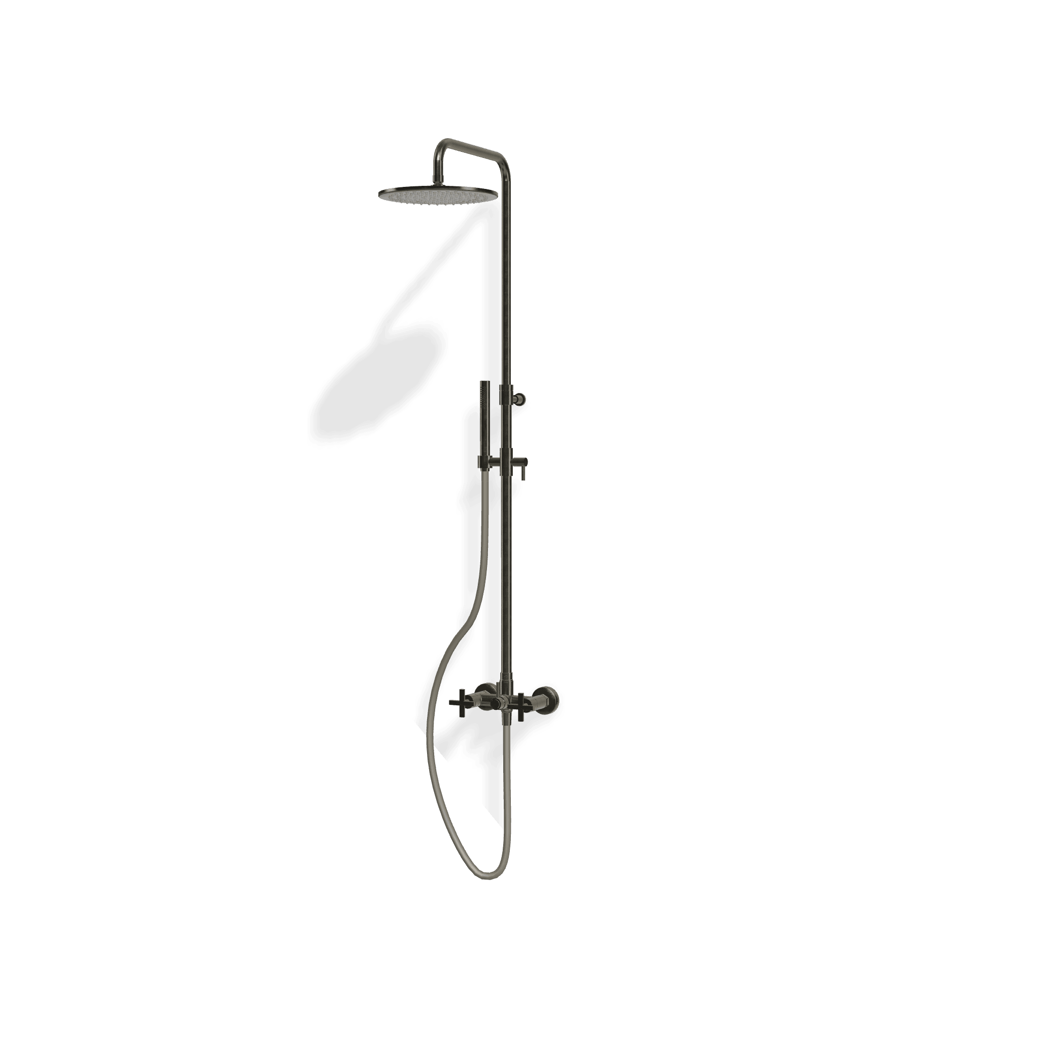 Душевая колонна со смесителем, ручным и верхним душем диаметром 250 мм Line