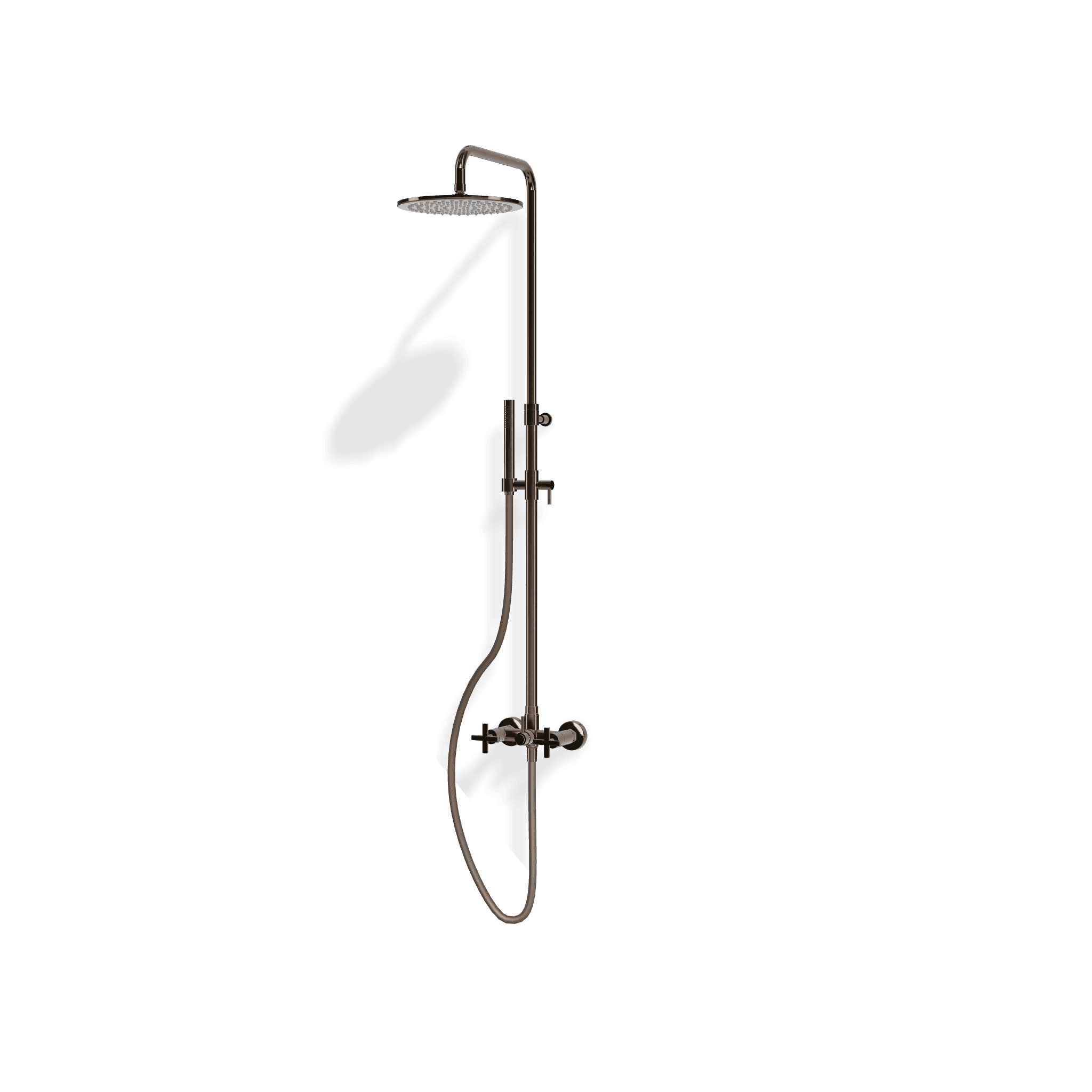 Душевая колонна со смесителем, ручным и верхним душем диаметром 250 мм Line