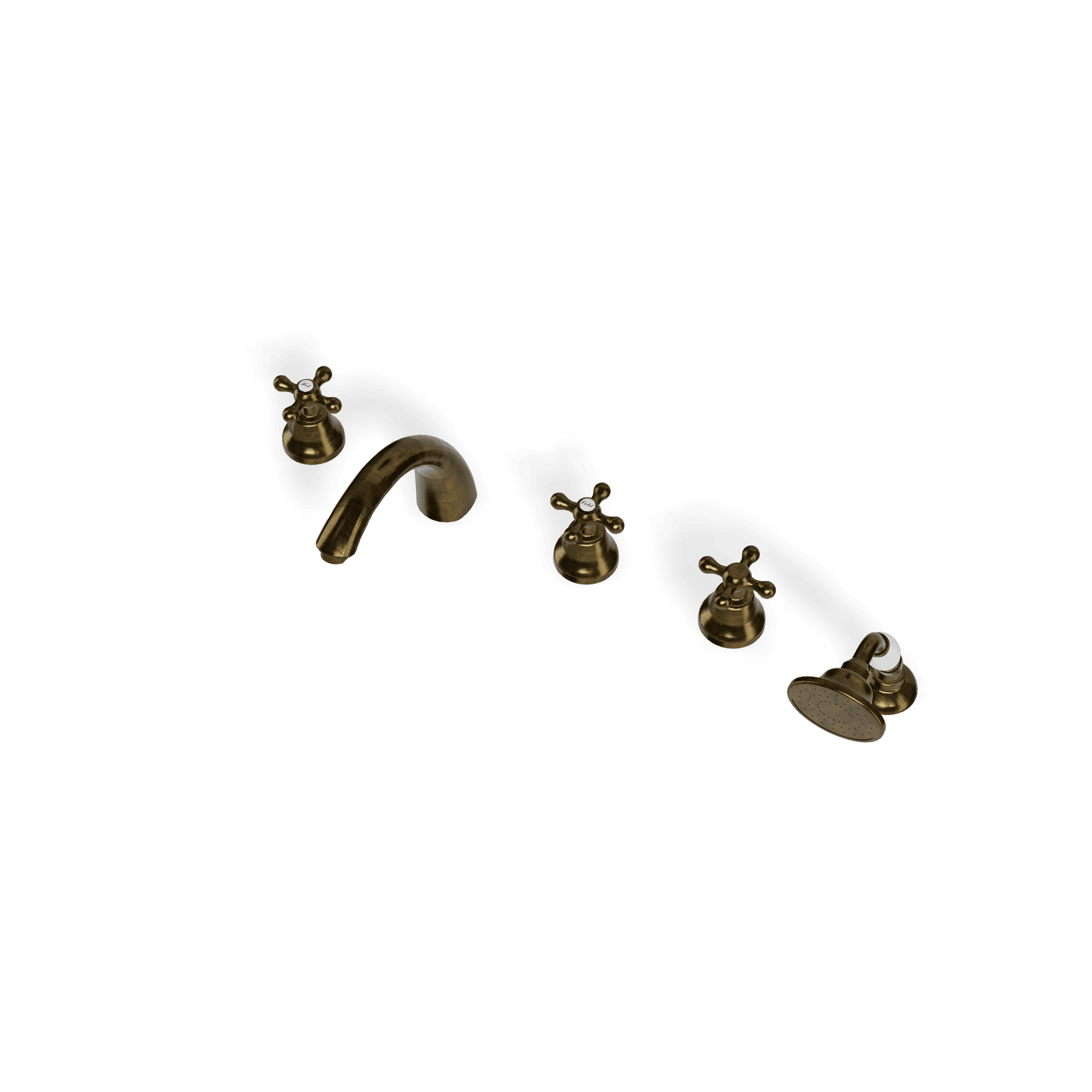 Смеситель на борт ванны на 5 отверстий Romantica