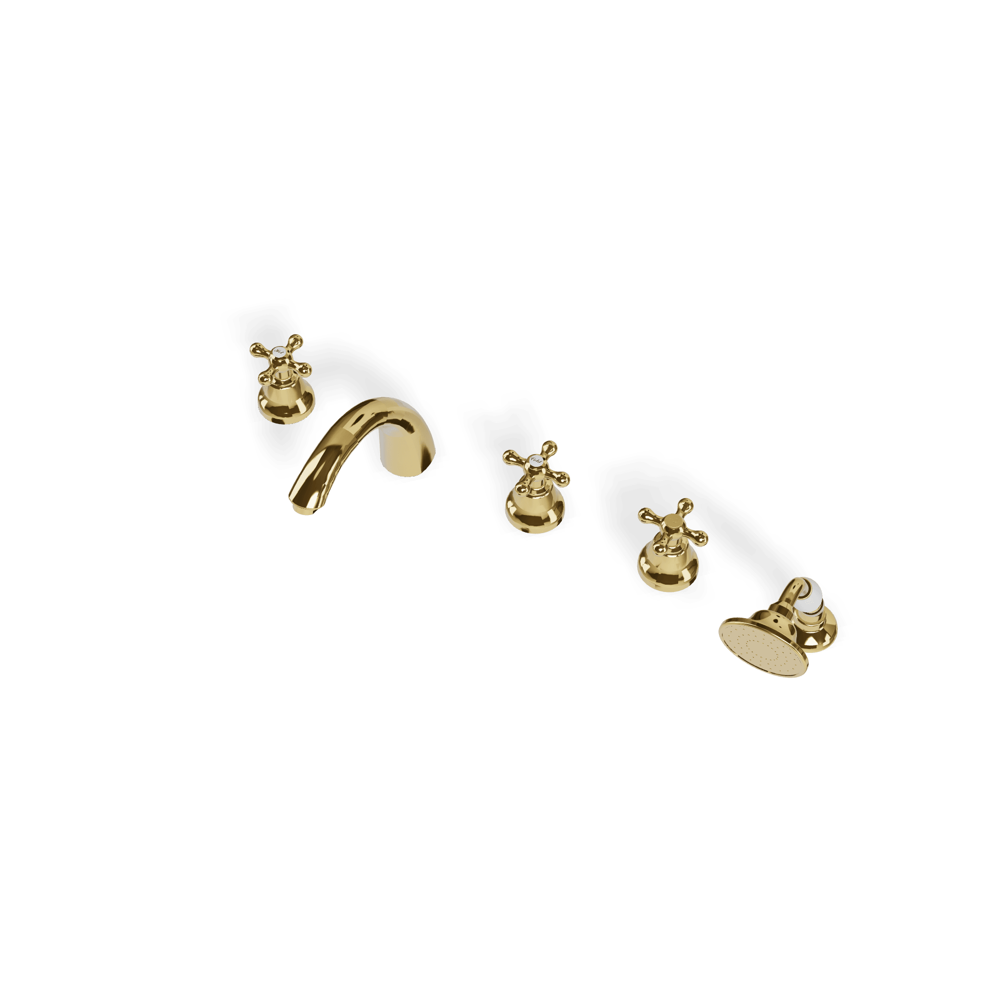 Смеситель на борт ванны на 5 отверстий Romantica