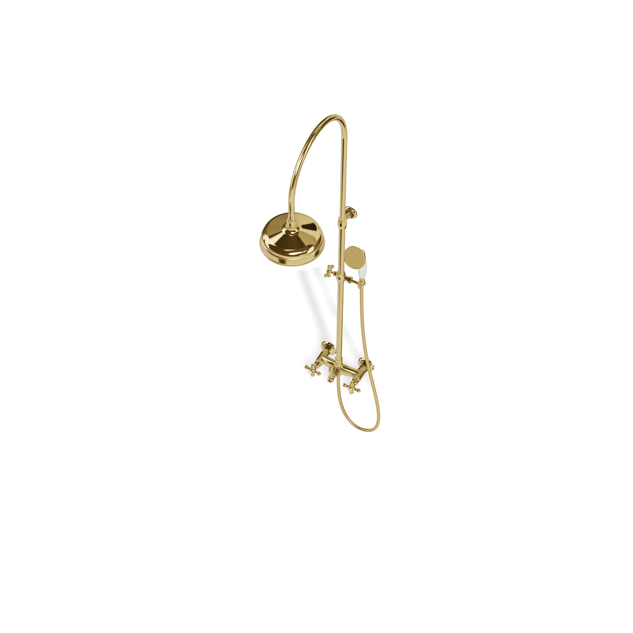 Душевая колонна со смесителем, ручным и верхним душем диаметром 200 мм Romantica