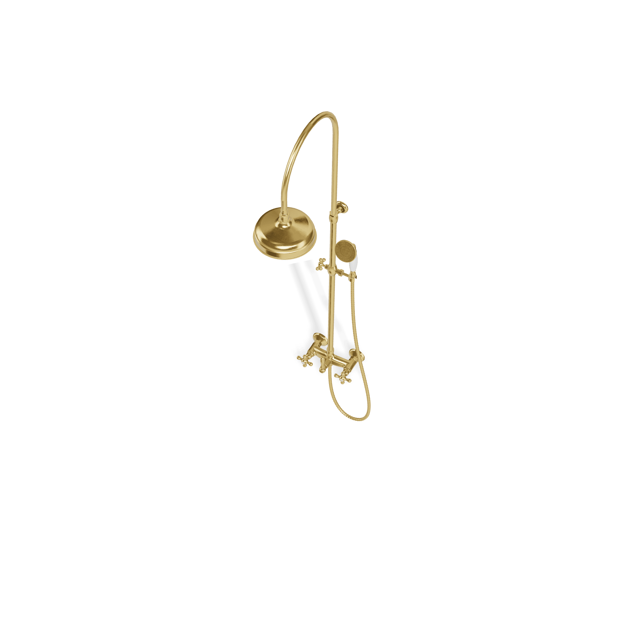 Душевая колонна со смесителем, ручным и верхним душем диаметром 200 мм Romantica