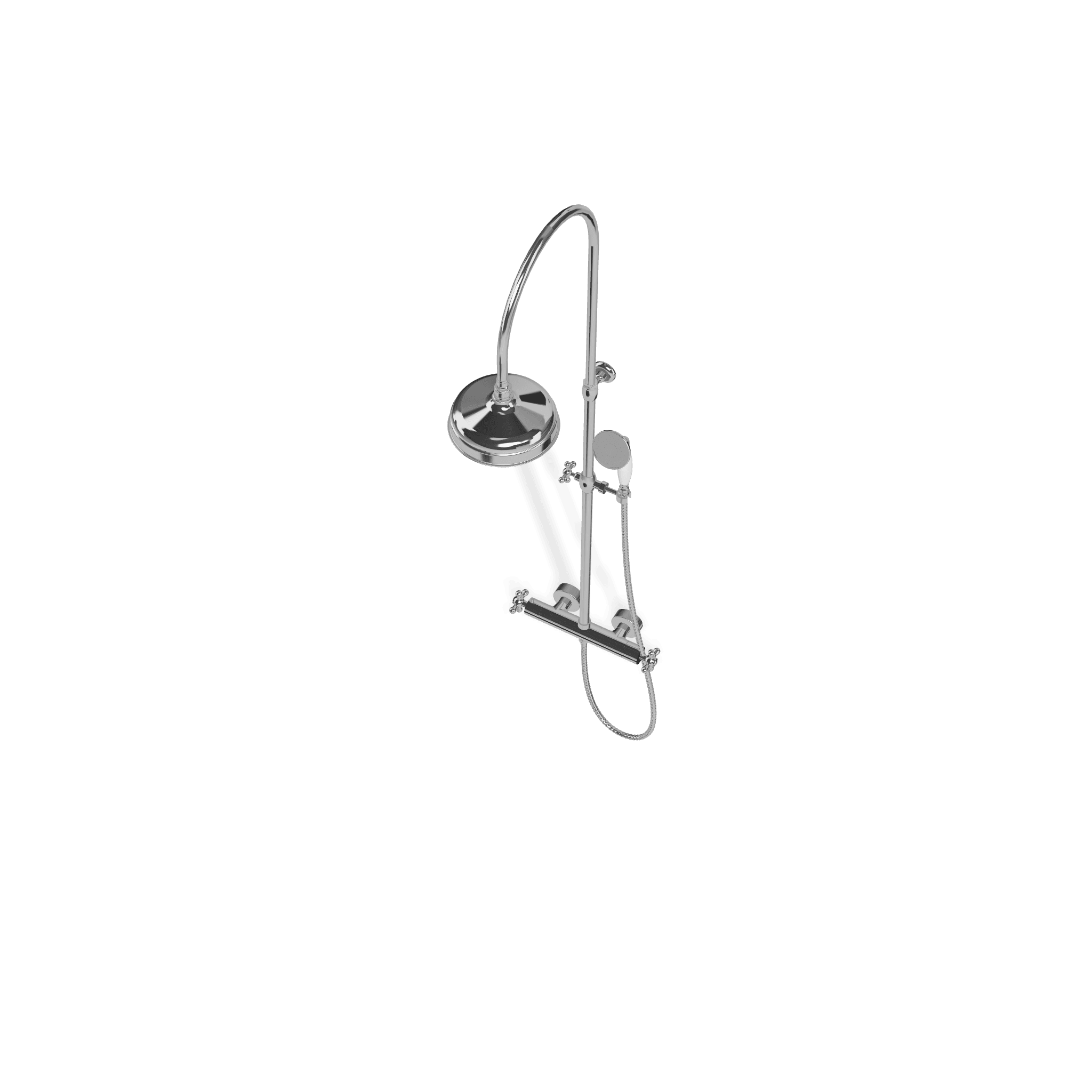 Душевая колонна со смесителем, ручным и верхним душем диаметром 200 мм Romantica