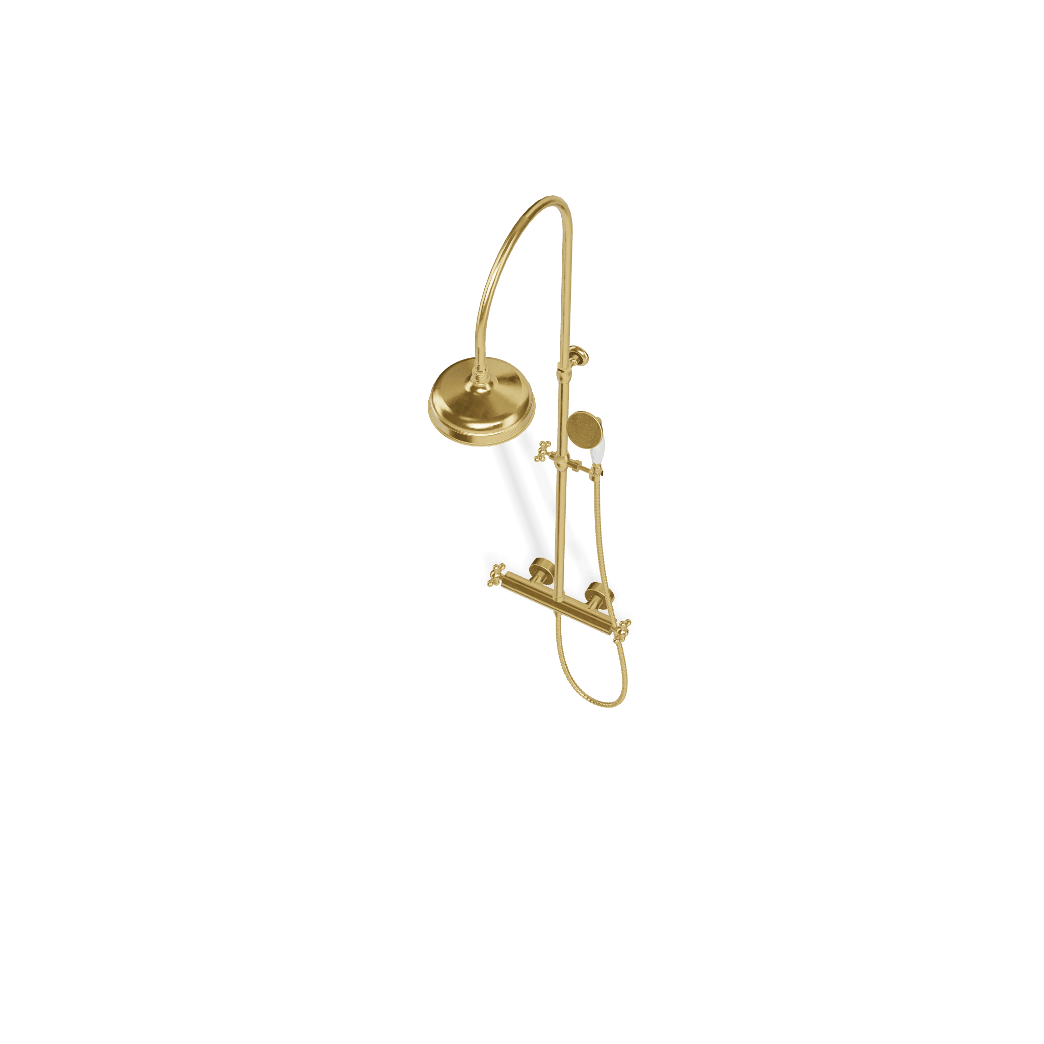 Душевая колонна со смесителем, ручным и верхним душем диаметром 200 мм Romantica