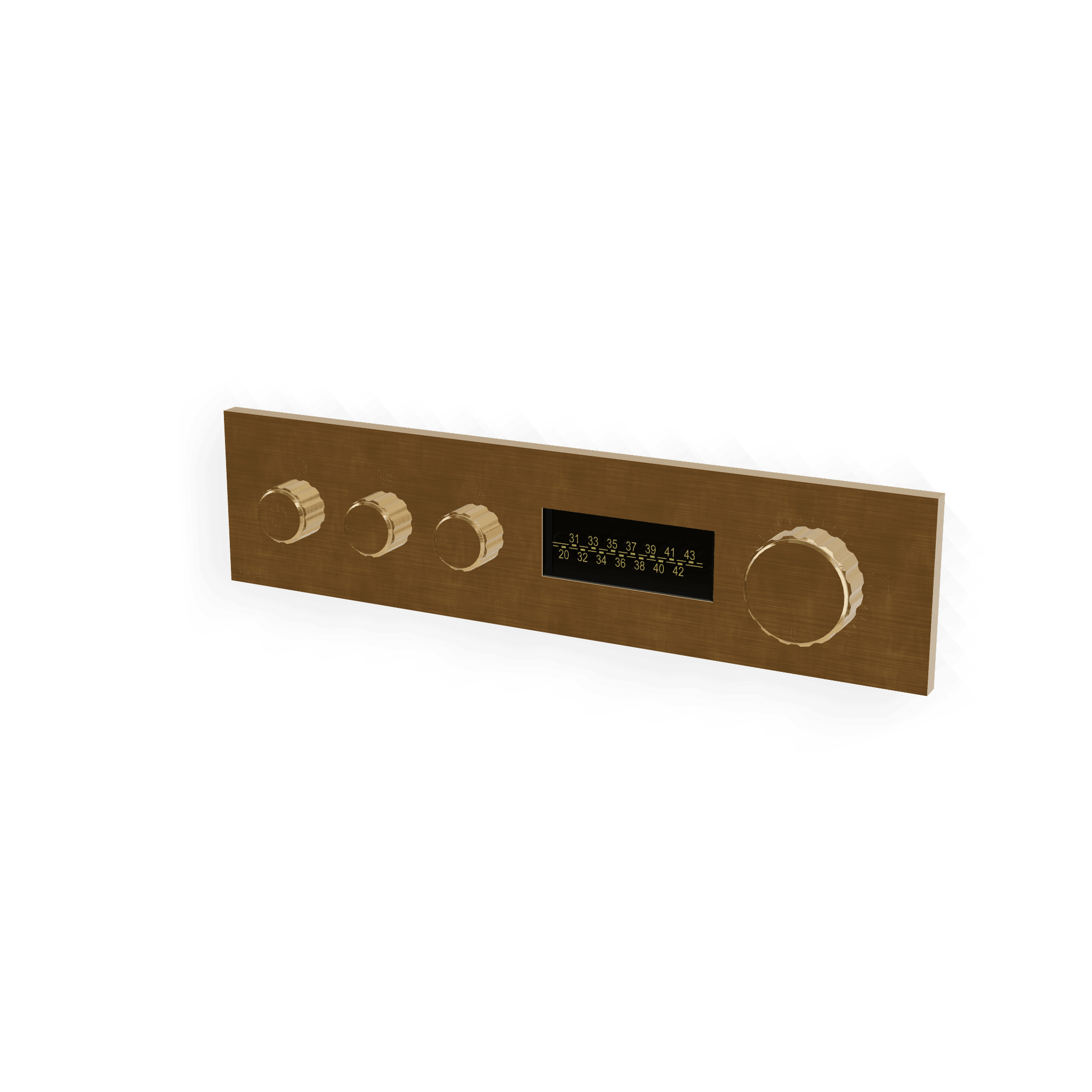 Внешняя часть термостатического смесителя для душа на 2 потребителя + LED W-70S