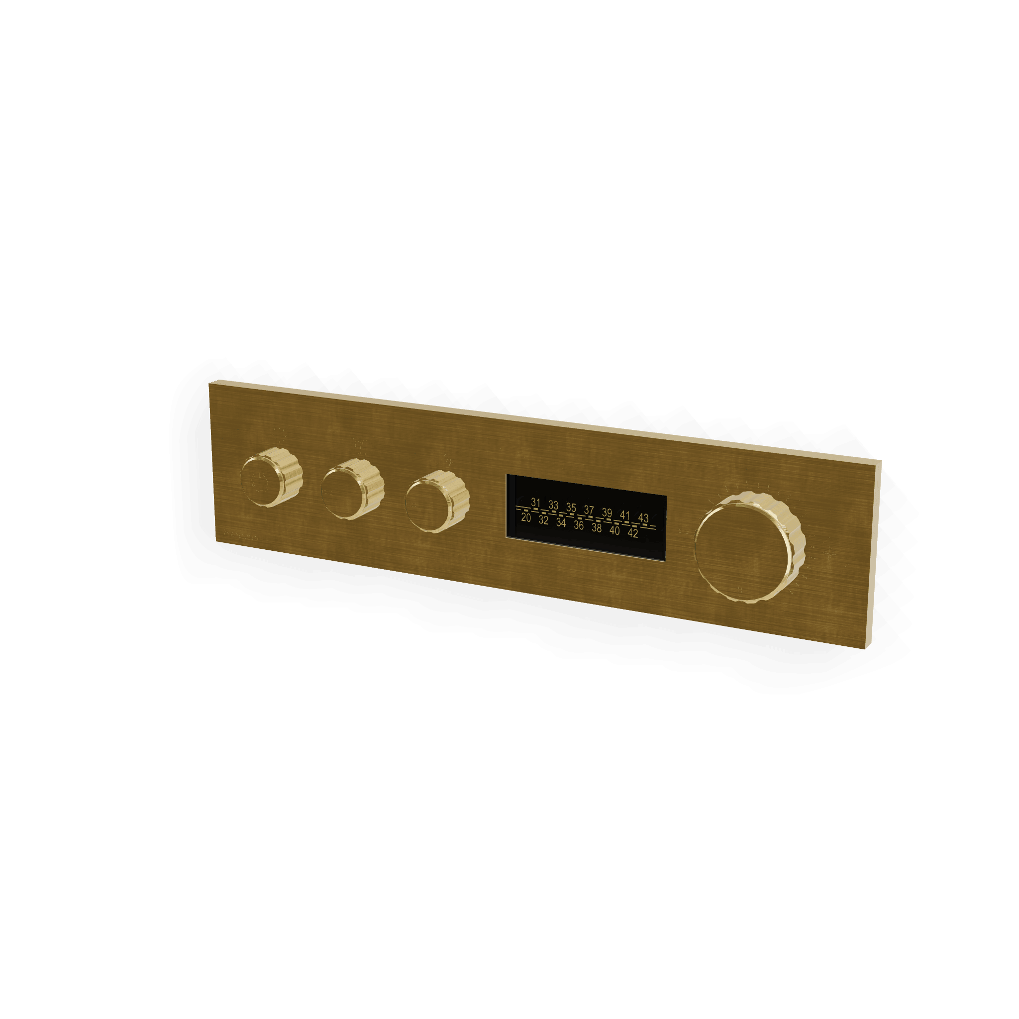 Внешняя часть термостатического смесителя для душа на 2 потребителя + LED W-70S