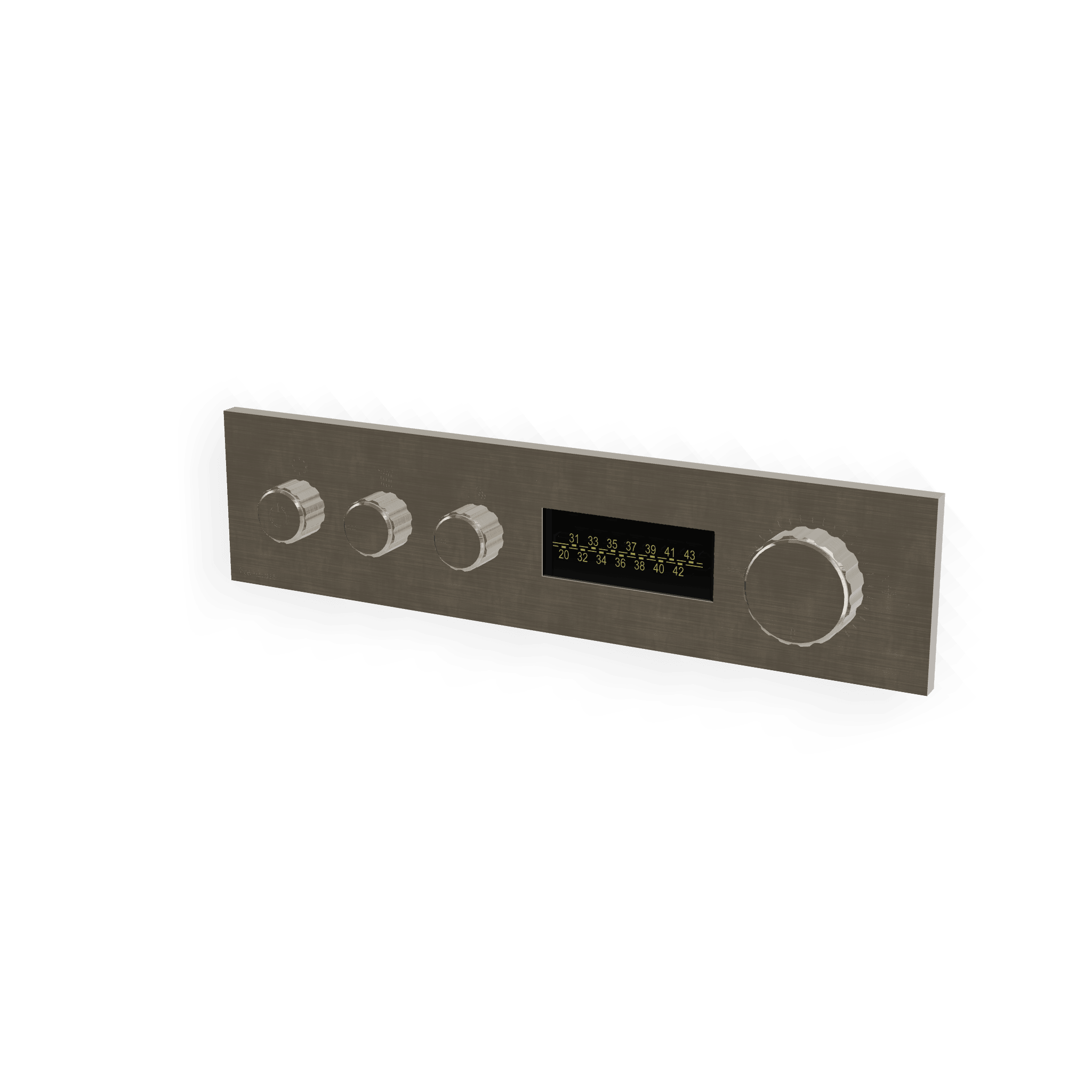 Внешняя часть термостатического смесителя для душа на 2 потребителя + LED W-70S