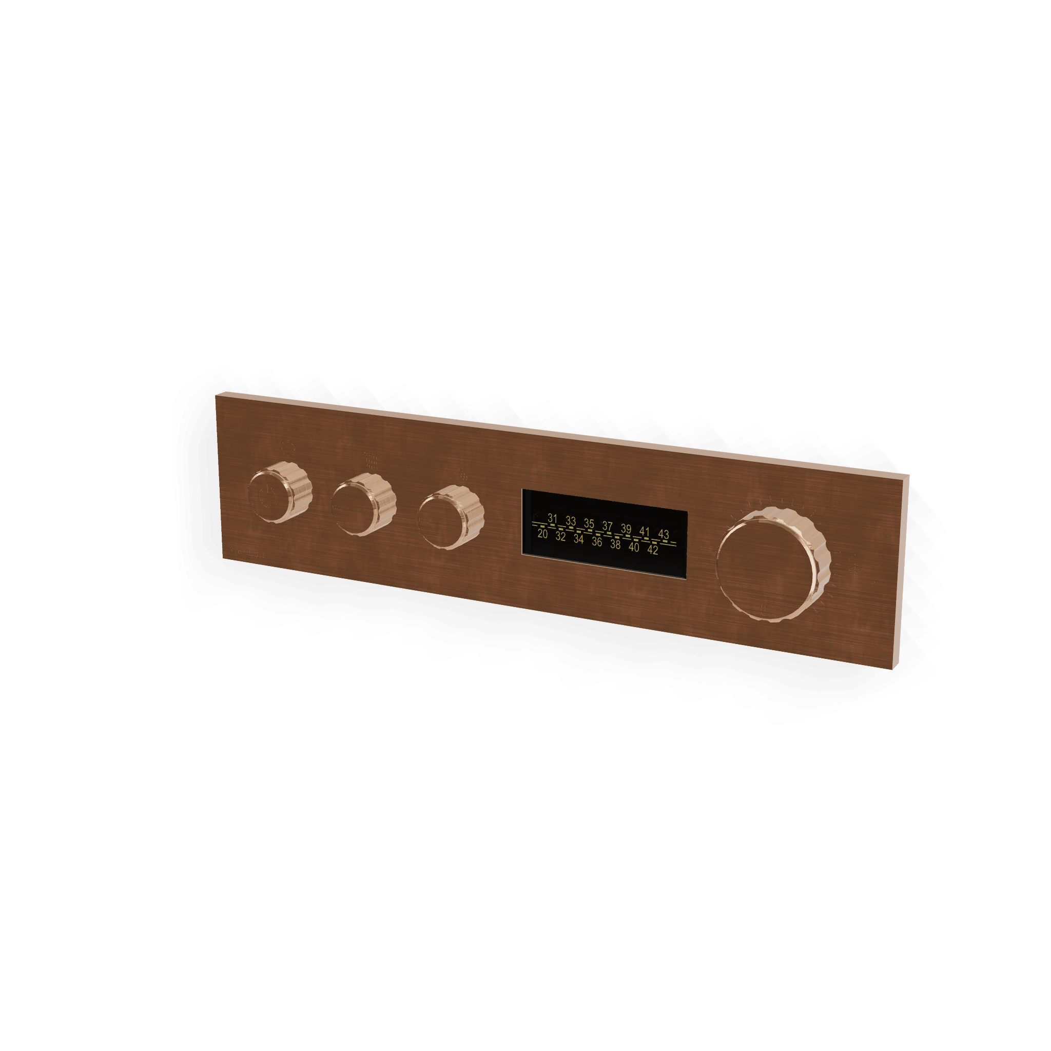 Внешняя часть термостатического смесителя для душа на 2 потребителя + LED W-70S