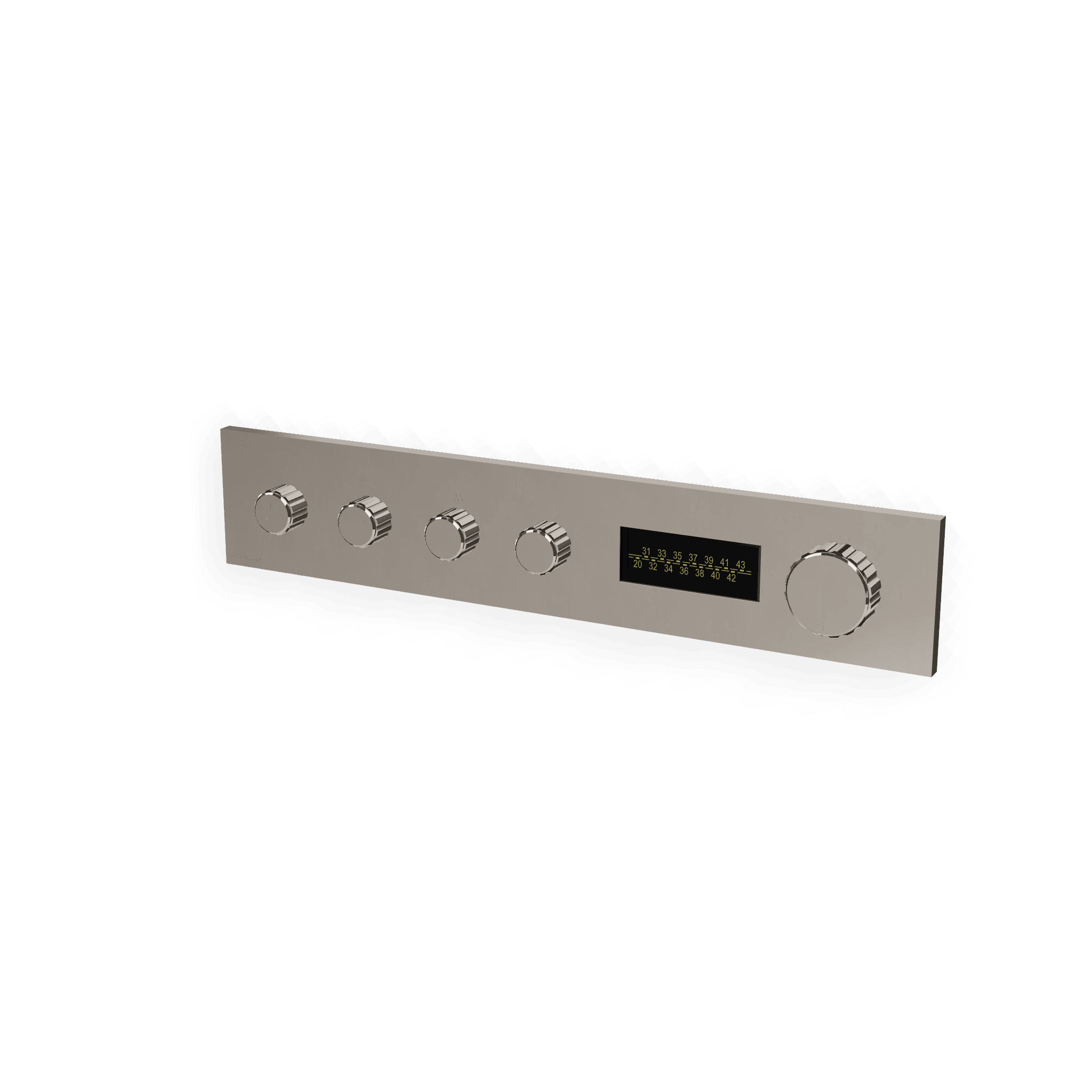 Внешняя часть термостатического смесителя для душа на 3 потребителя + LED W-70S