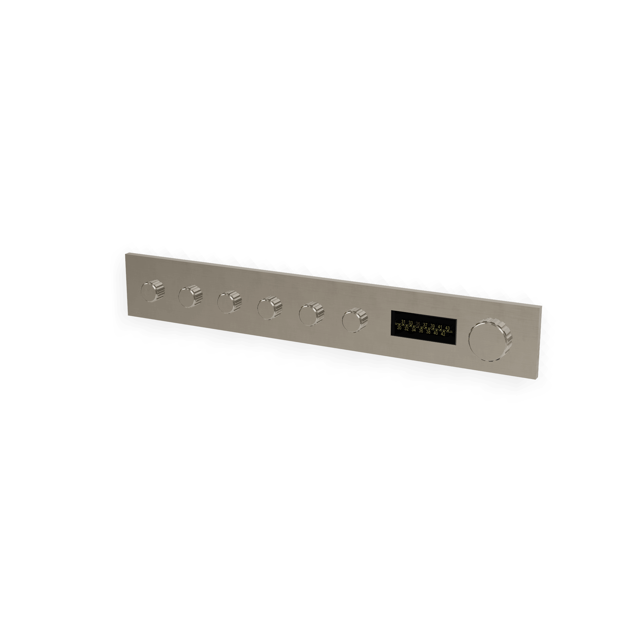 Внешняя часть термостатического смесителя для душа на 5 потребителей + LED W-70S