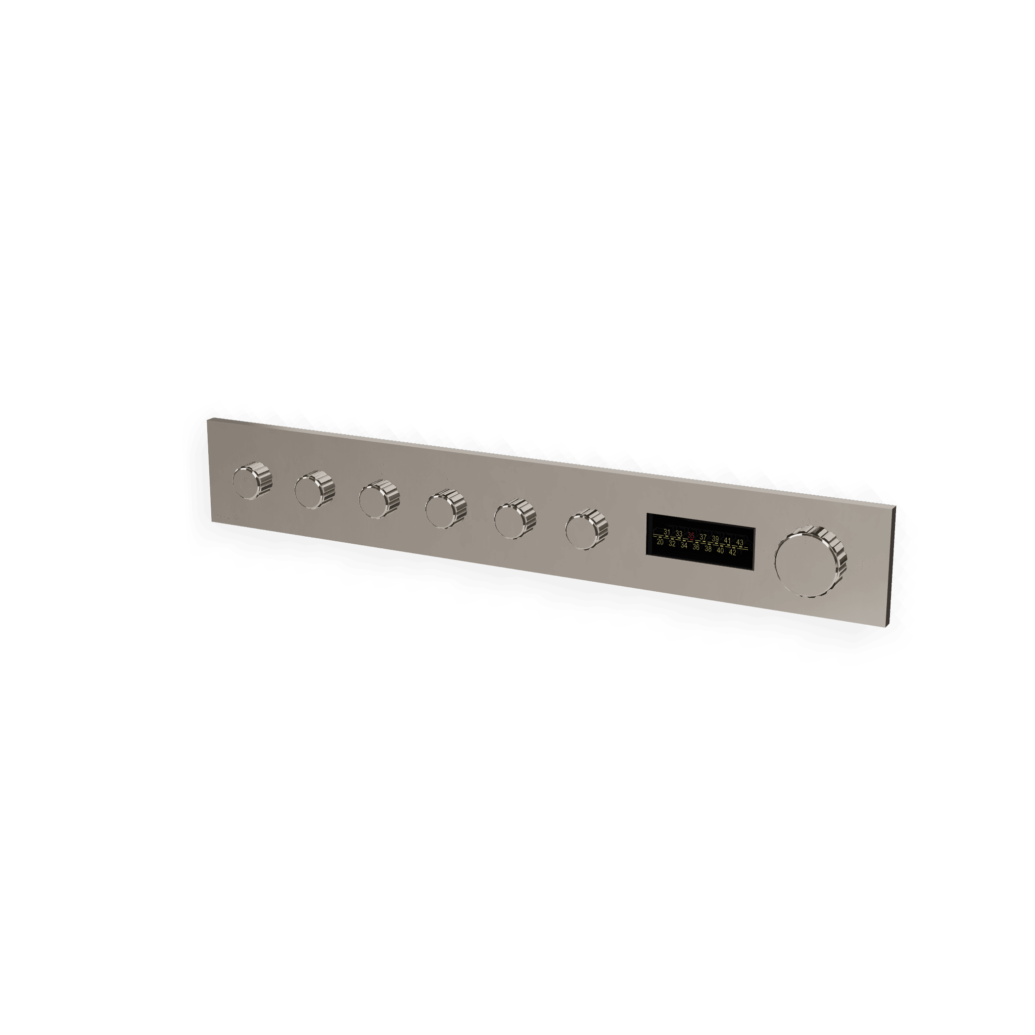 Внешняя часть термостатического смесителя для душа на 5 потребителей + LED W-70S