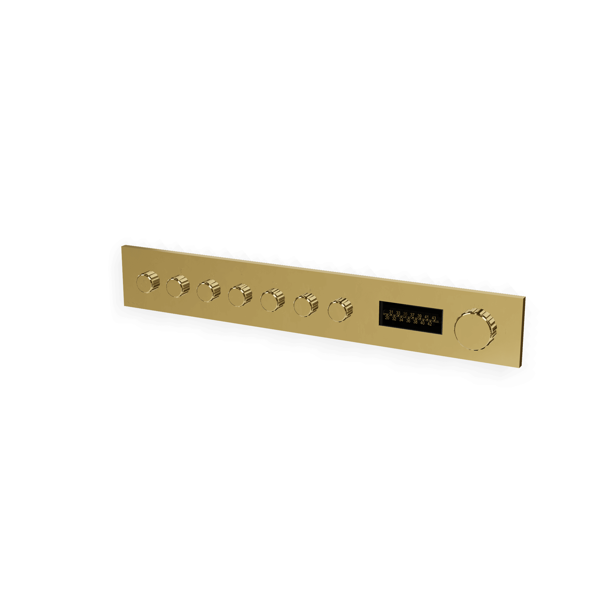 Внешняя часть термостатического смесителя для душа на 6 потребителей + LED W-70S