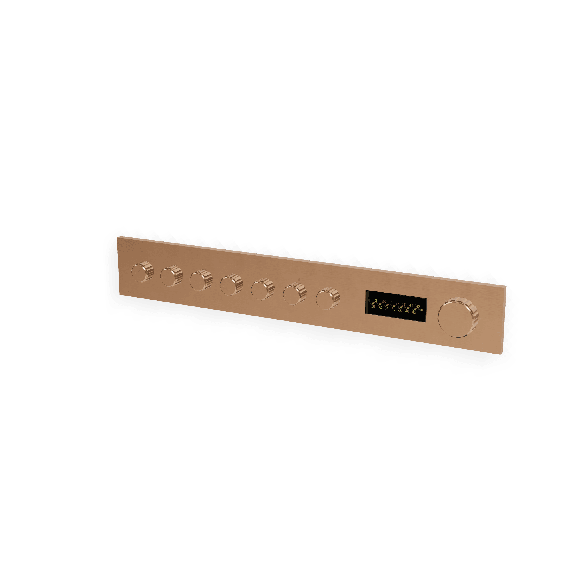 Внешняя часть термостатического смесителя для душа на 6 потребителей + LED W-70S